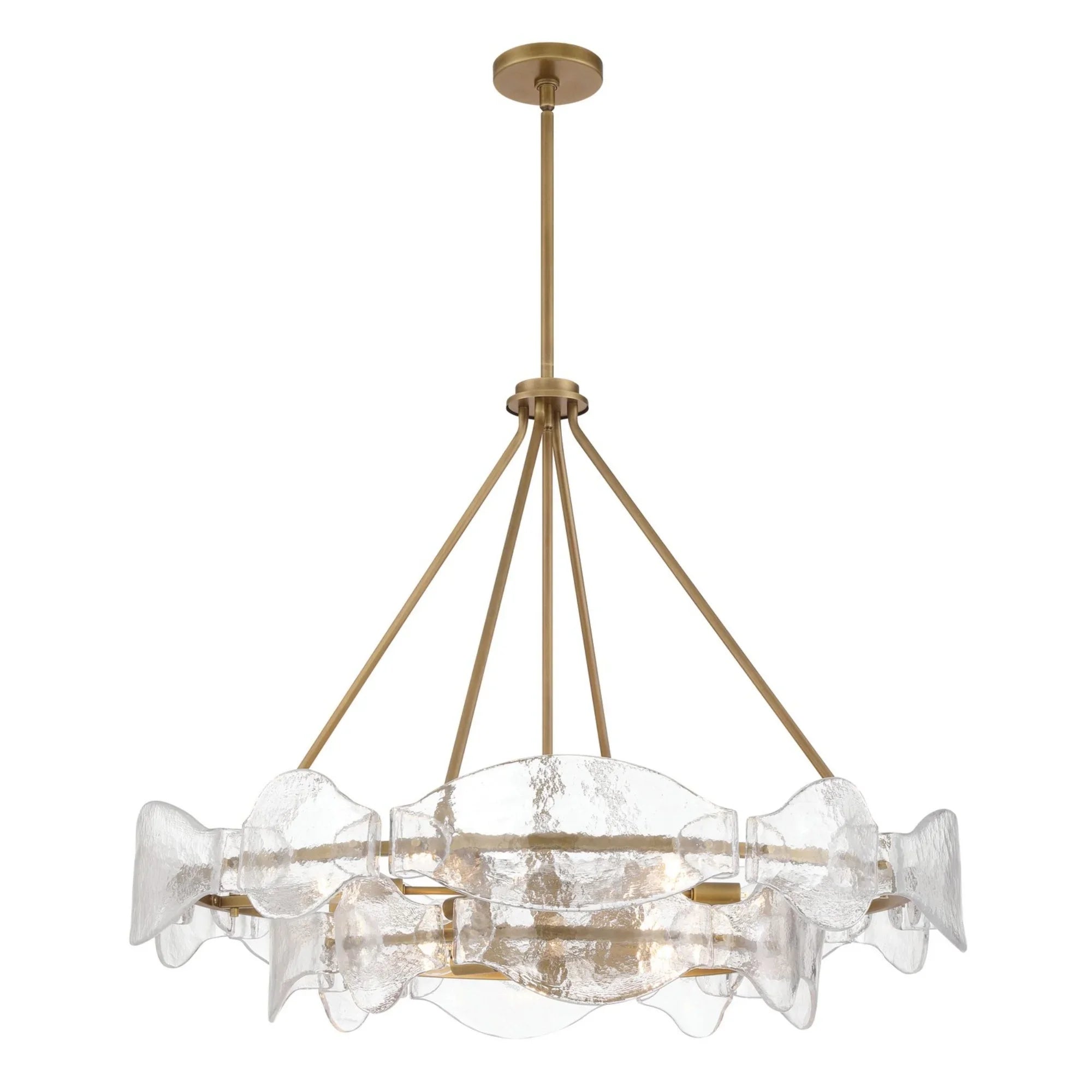 Elora 36" 12-Light Pendant, Legacy Brass Finish - Bees Lighting