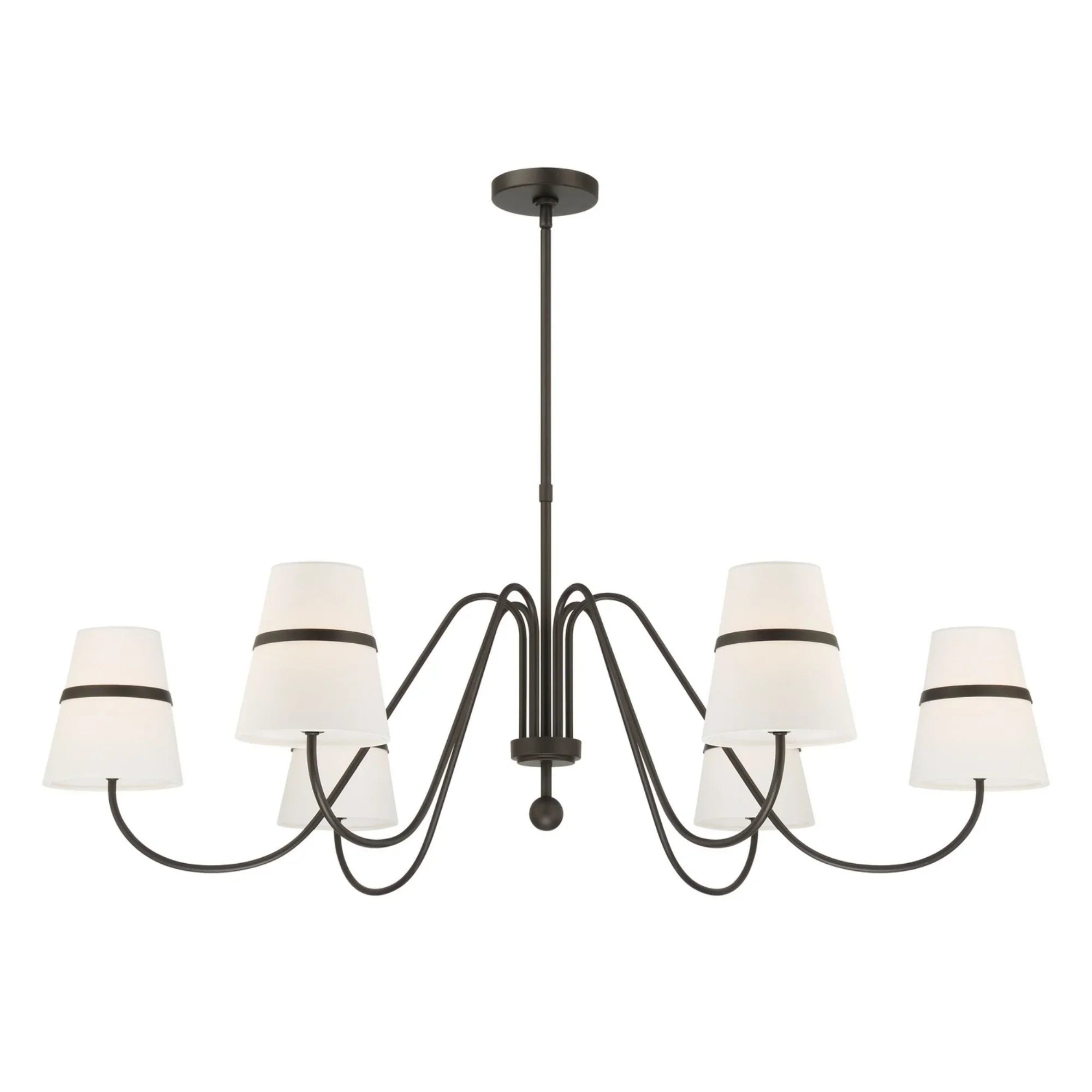 Althia 44" 6-Light Chandelier, Textured Dark Bronze Finish - Bees Lighting