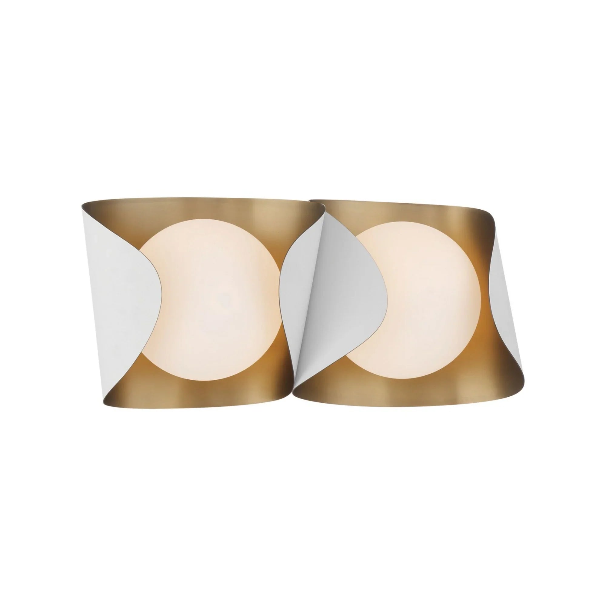 Flare 16" 2-Light Bath Vanity, Sand White Finish - Bees Lighting