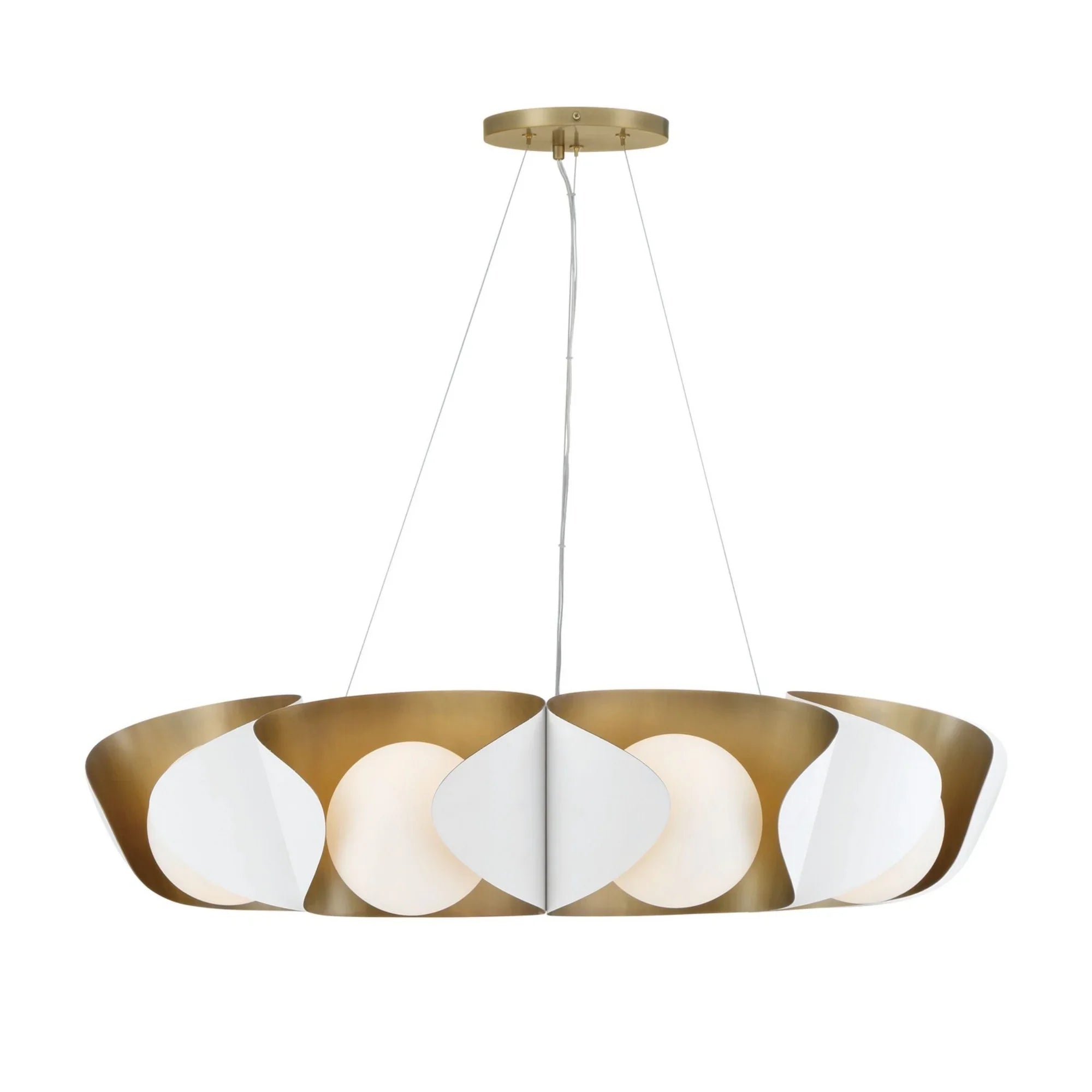 Flare 34" 9-Light Pendant, Sand White Finish - Bees Lighting