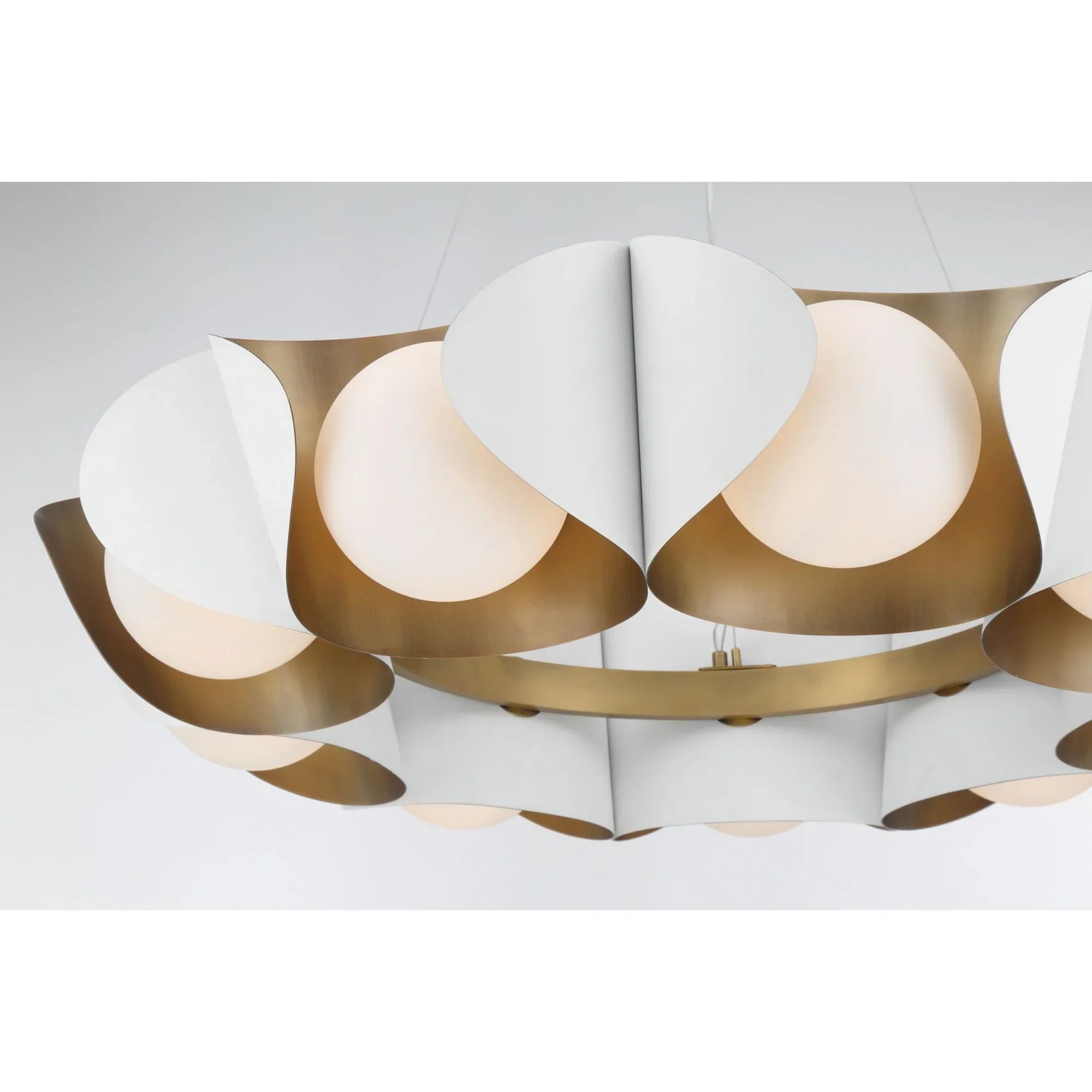 Flare 34" 9-Light Pendant, Sand White Finish - Bees Lighting