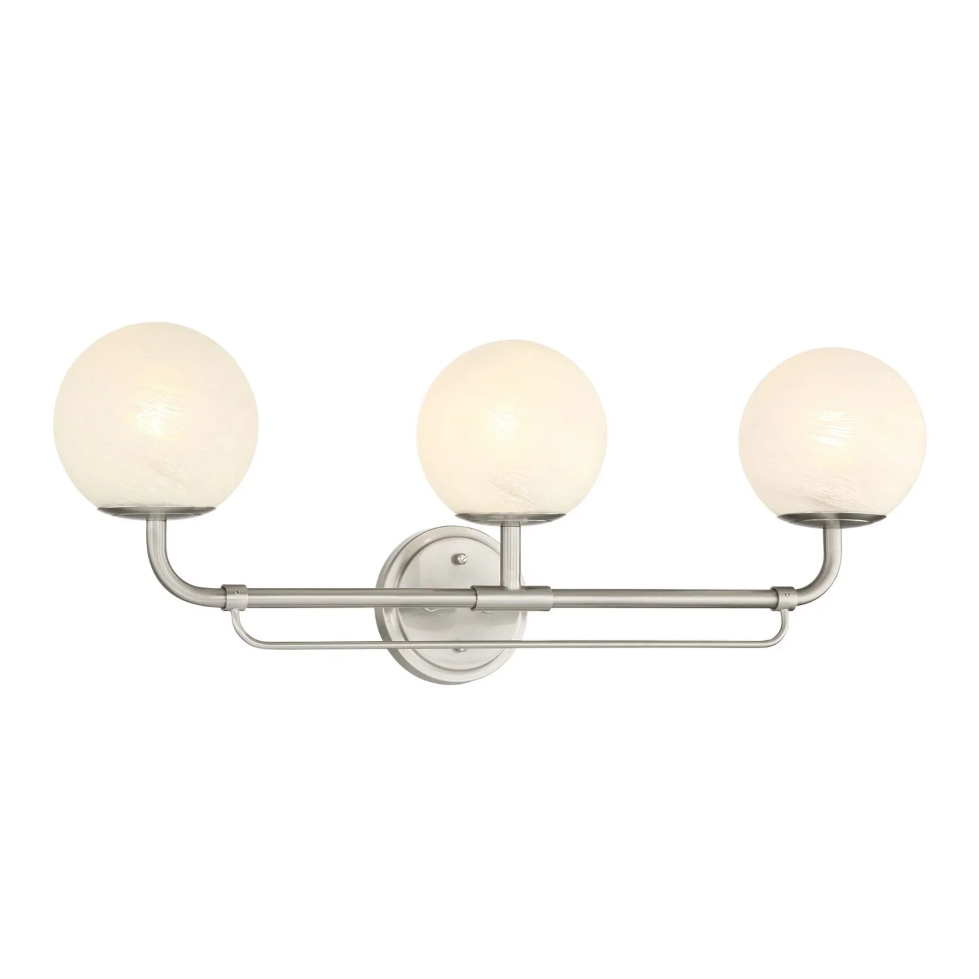 Whitehall 28" 3-Light Bath Vanity, Brushed Nickel Finish - Bees Lighting