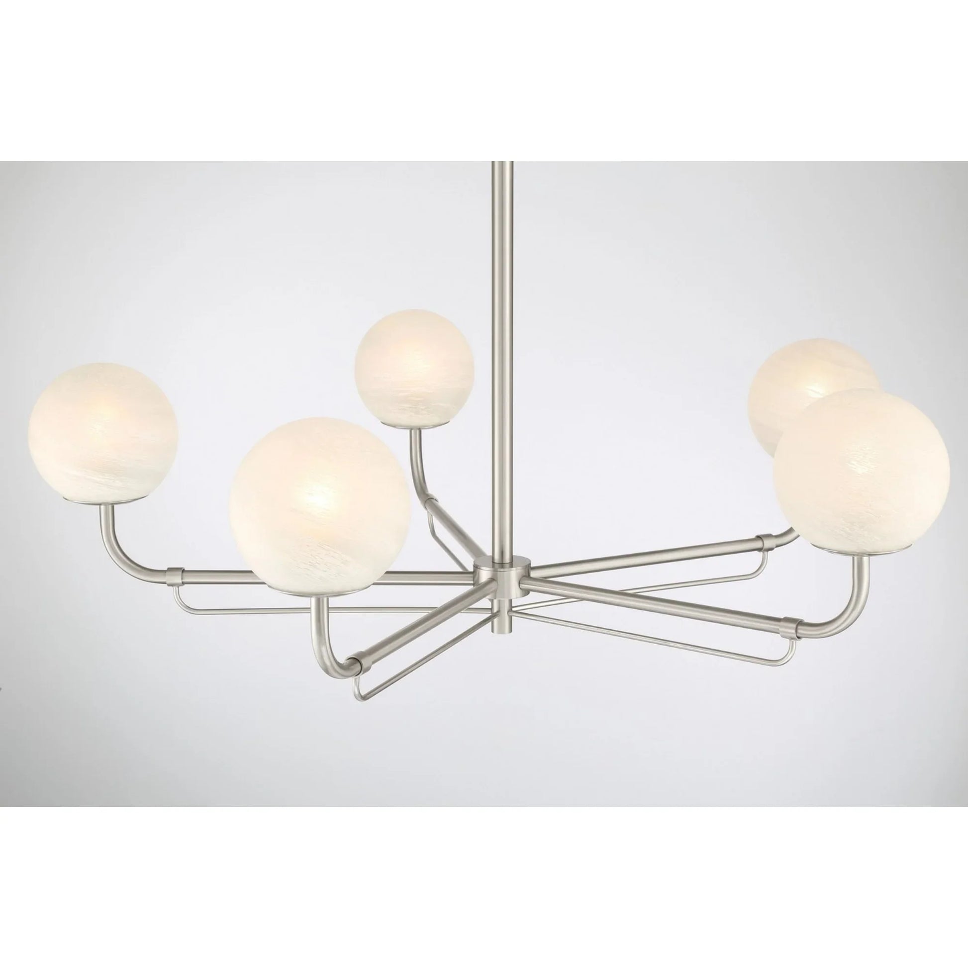 Whitehall 38" 5-Light Chandelier, Brushed Nickel Finish - Bees Lighting