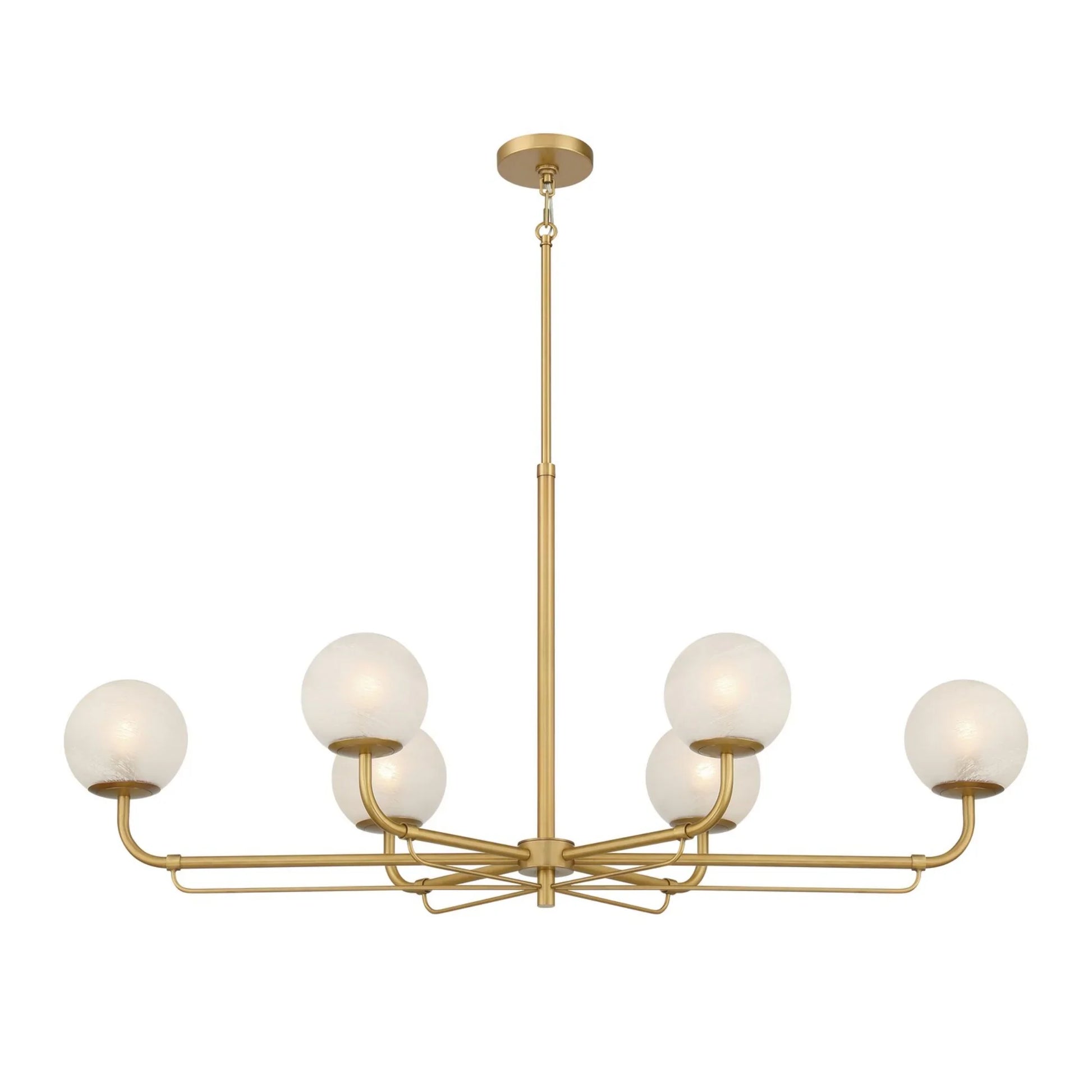 Whitehall 46" 6-Light Island Light, Legacy Brass Finish - Bees Lighting