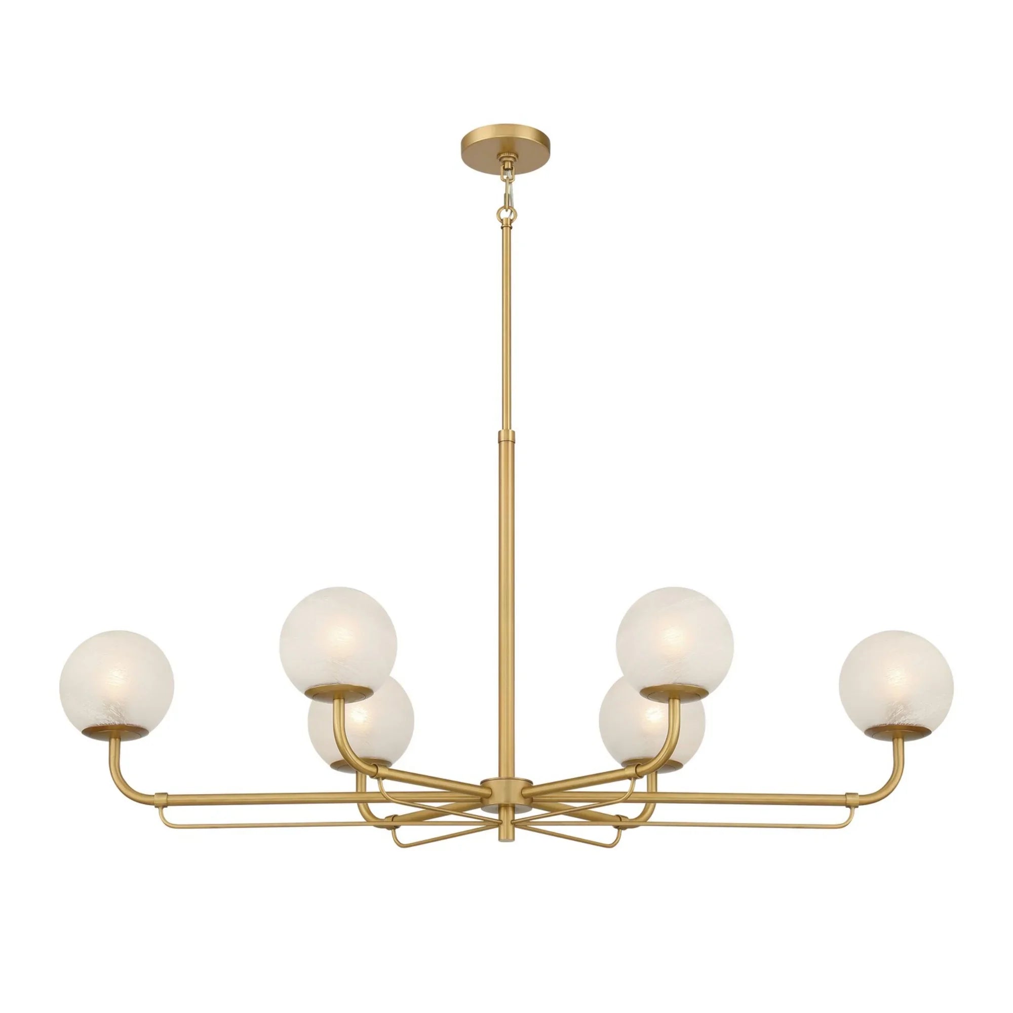 Whitehall 46" 6-Light Island Light, Legacy Brass Finish - Bees Lighting