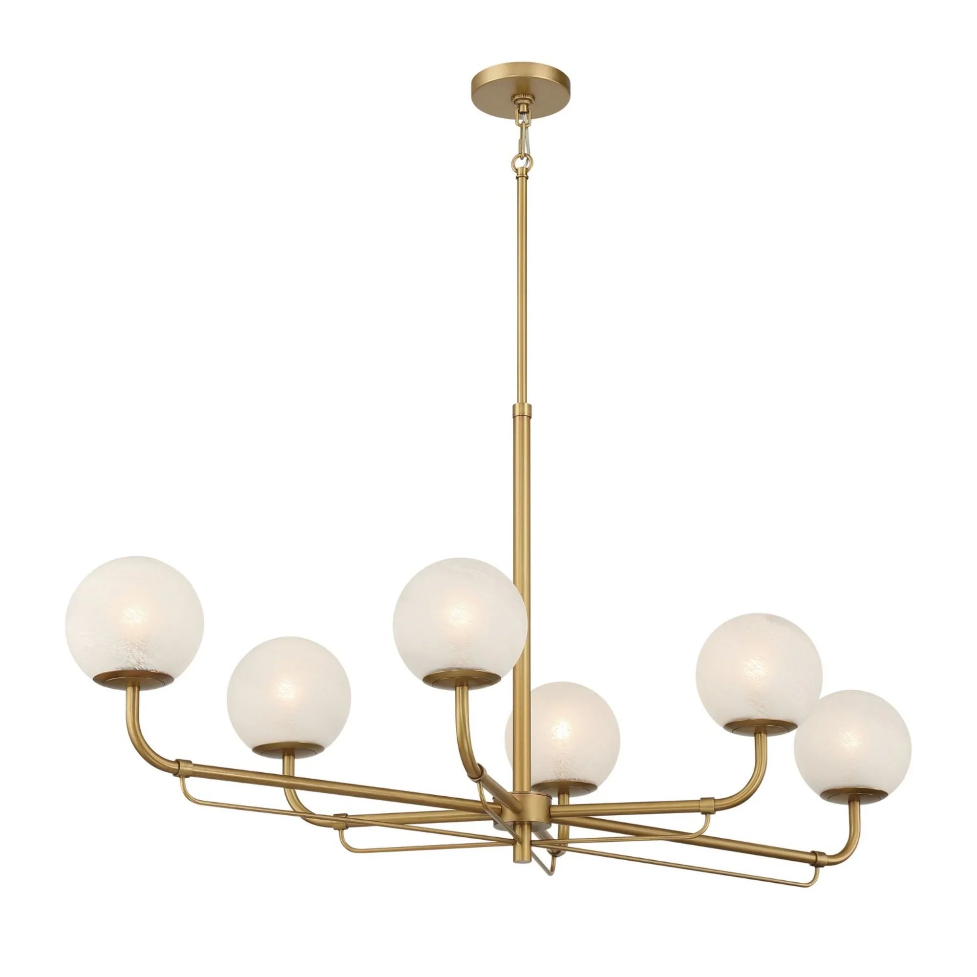 Whitehall 46" 6-Light Island Light, Legacy Brass Finish - Bees Lighting