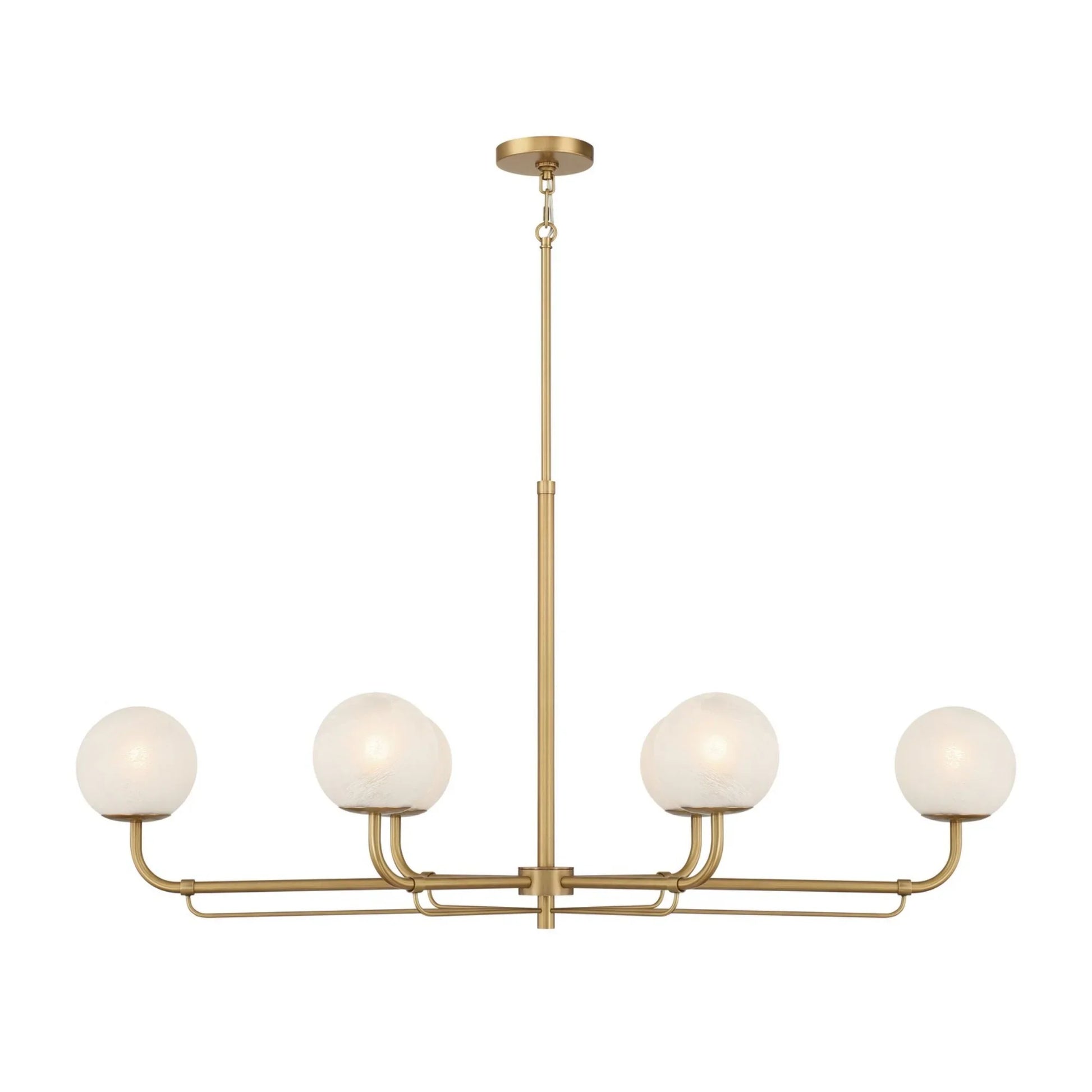 Whitehall 46" 6-Light Island Light, Legacy Brass Finish - Bees Lighting