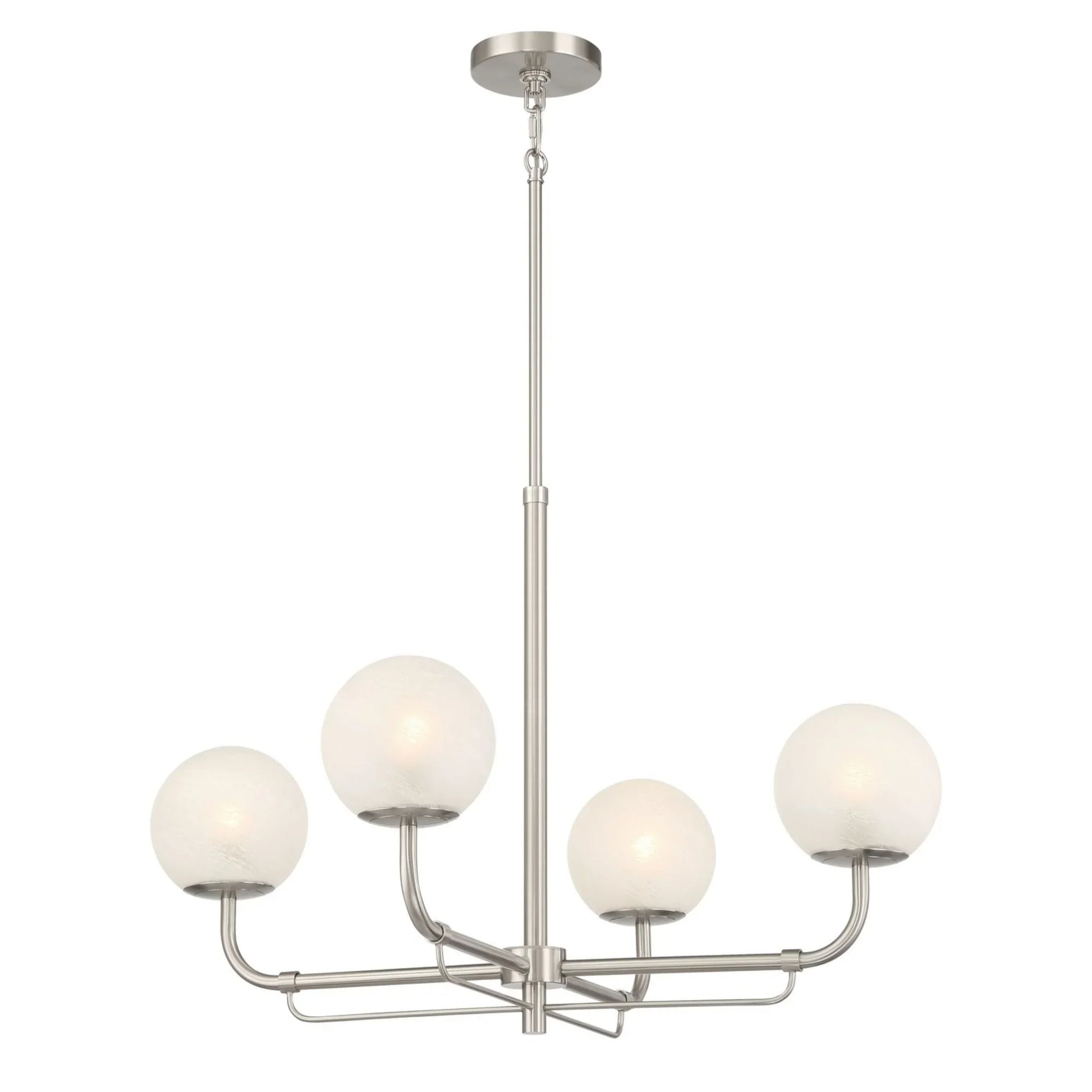 Whitehall 30" 4-Light Chandelier, Brushed Nickel Finish - Bees Lighting