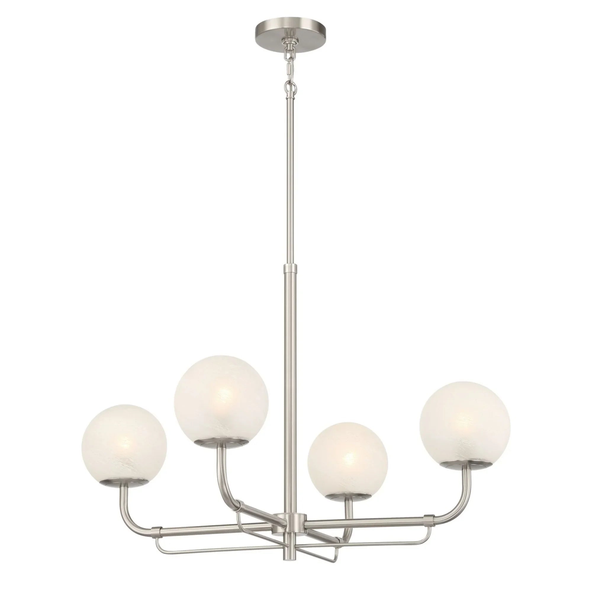 Whitehall 30" 4-Light Chandelier, Brushed Nickel Finish - Bees Lighting