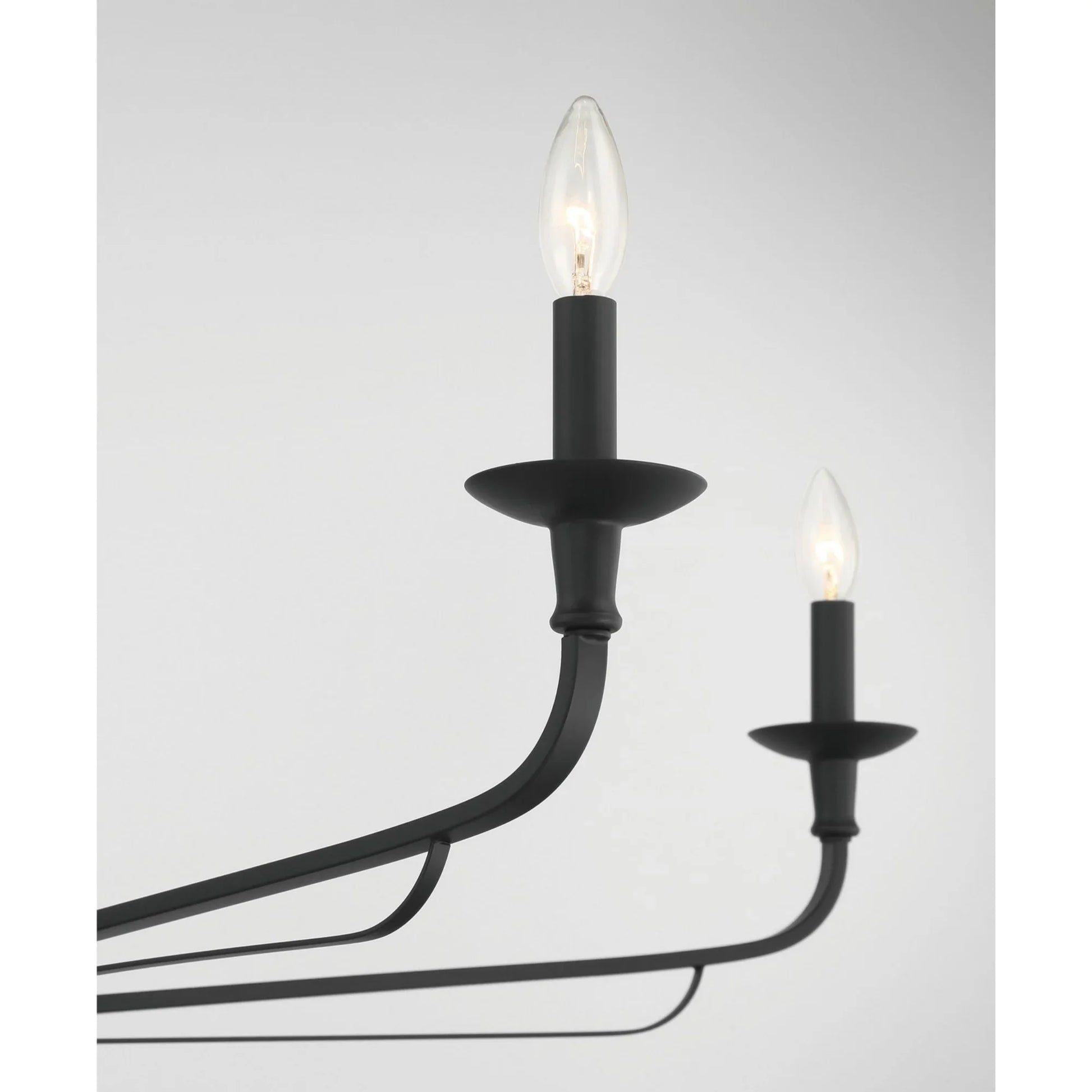 Velena 47" 6-Light Chandelier, Dark Matte Black Finish - Bees Lighting