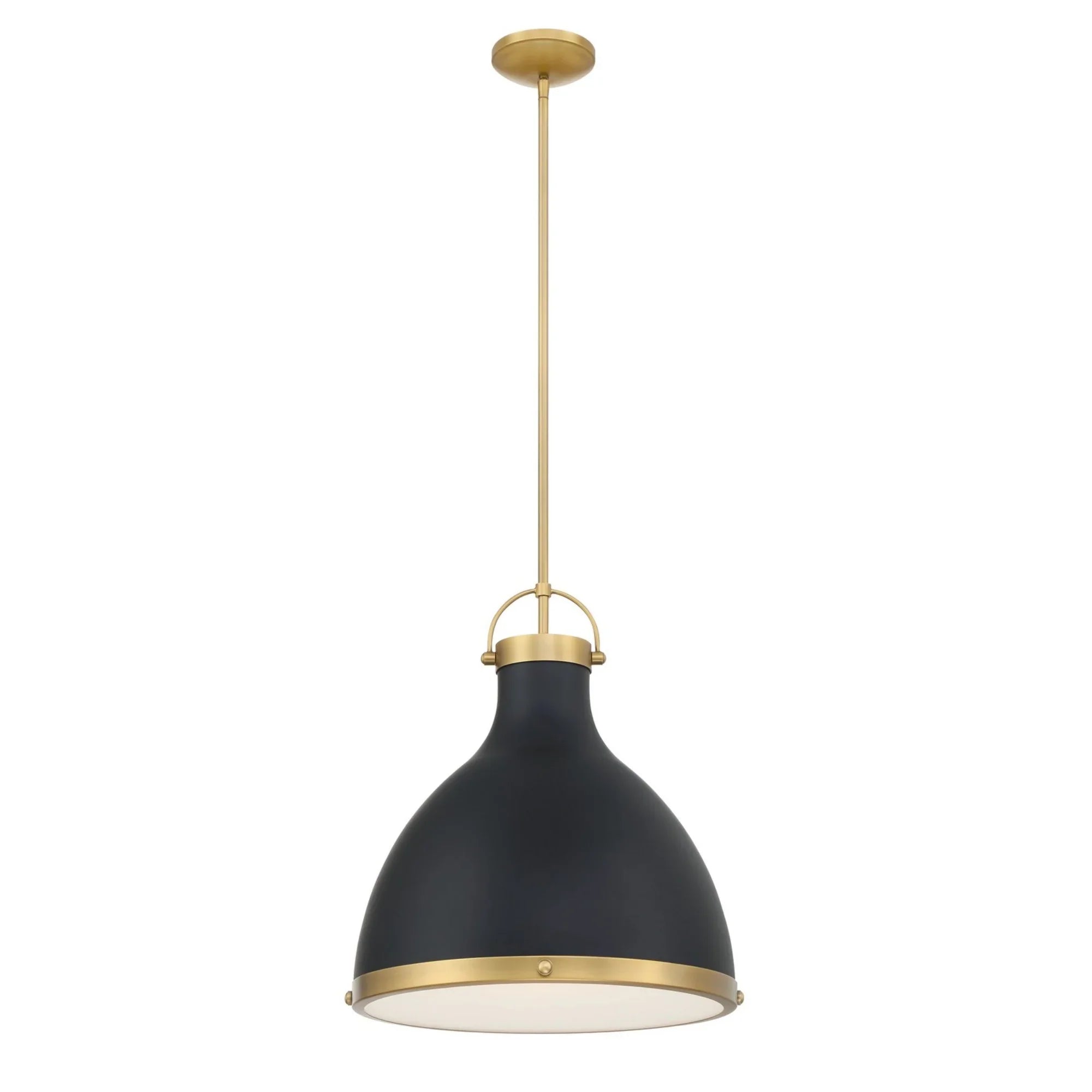 Lynk 17" Pendant, Legacy Brass & Matte Coal Finish - Bees Lighting