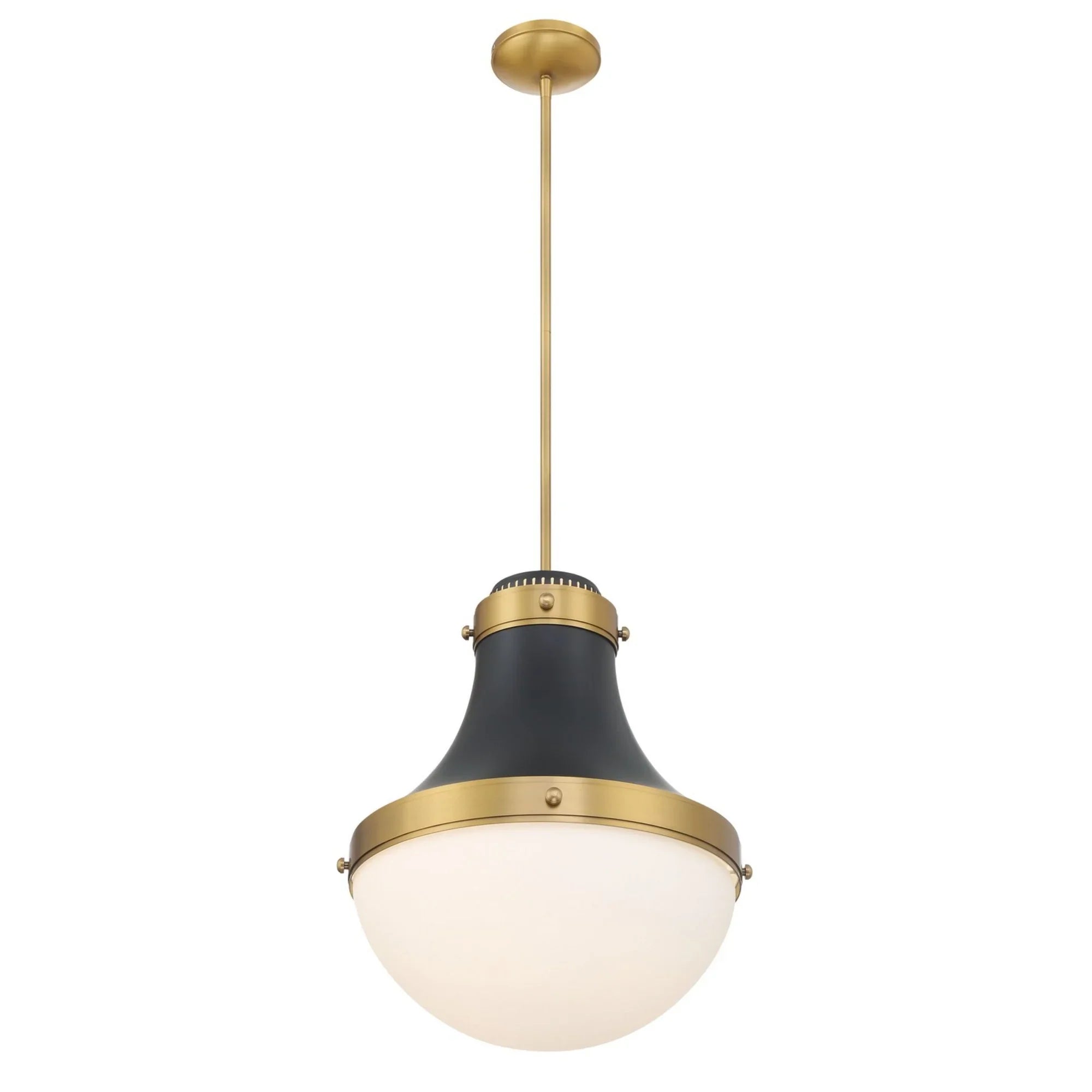 Purelight 19" Pendant, Legacy Brass & Dark Matte Black Finish - Bees Lighting