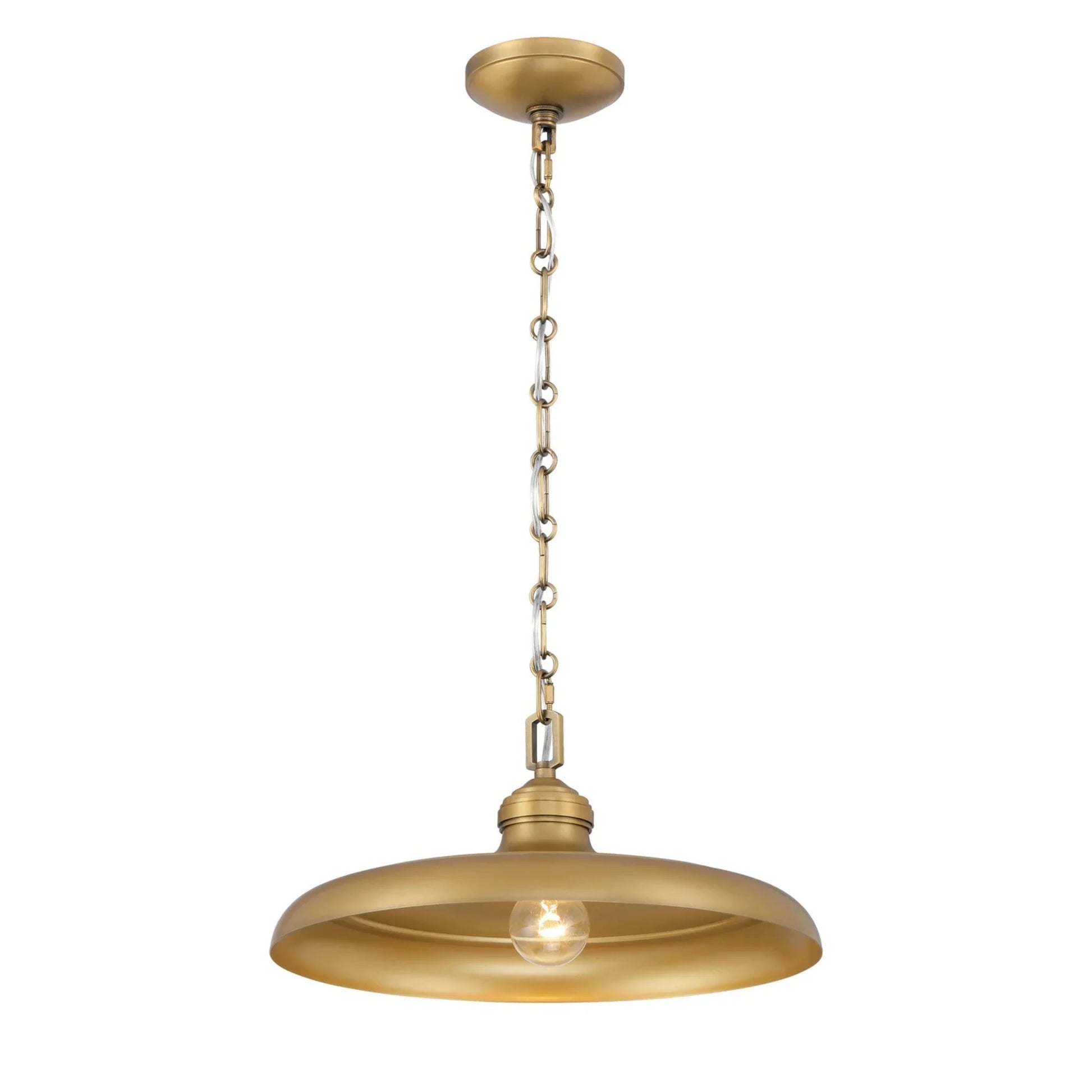 Crowne 16" Pendant, Legacy Brass Finish - Bees Lighting