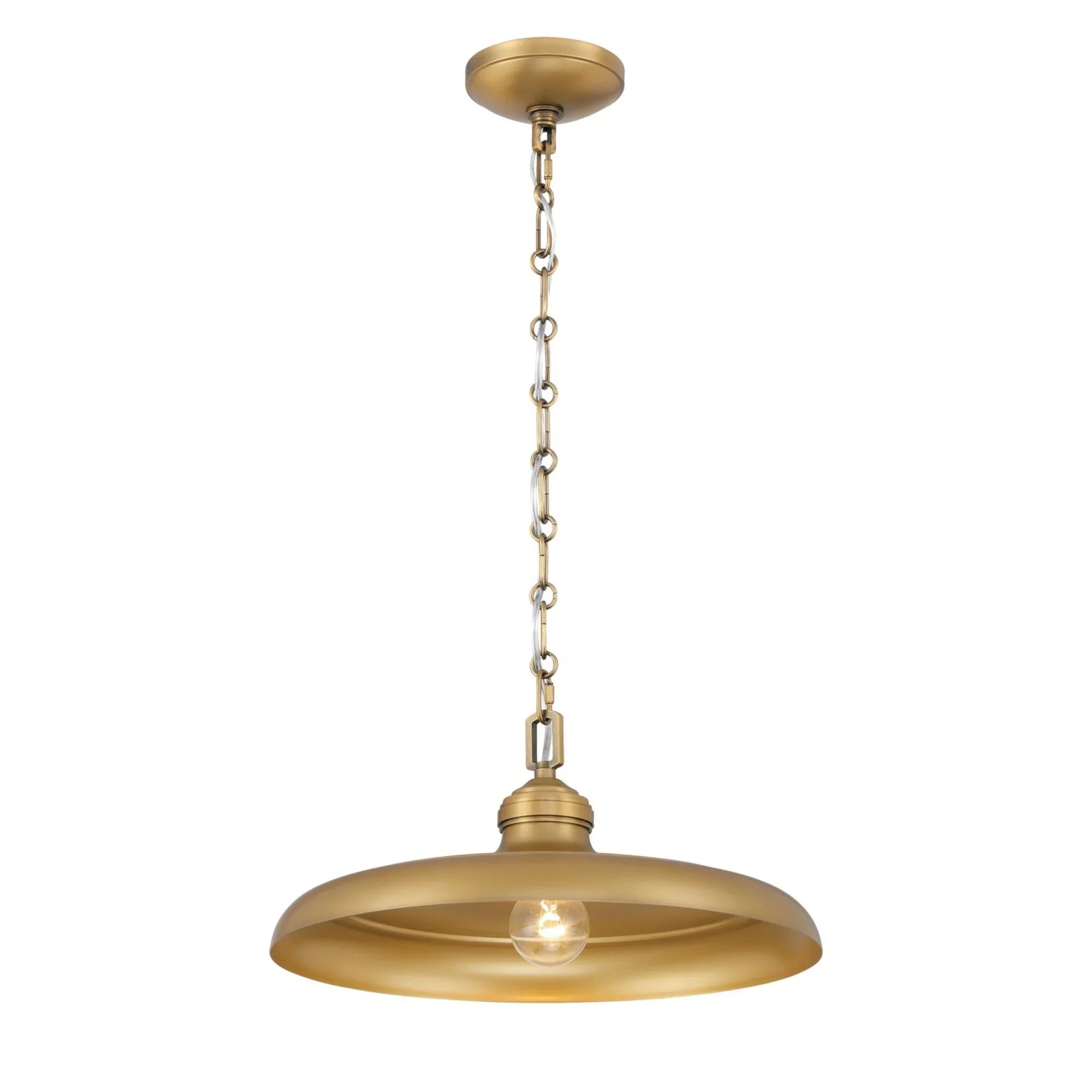 Crowne 16" Pendant, Legacy Brass Finish - Bees Lighting