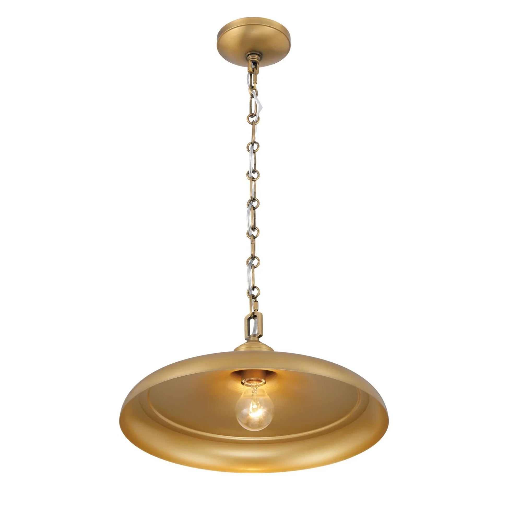 Crowne 16" Pendant, Legacy Brass Finish - Bees Lighting