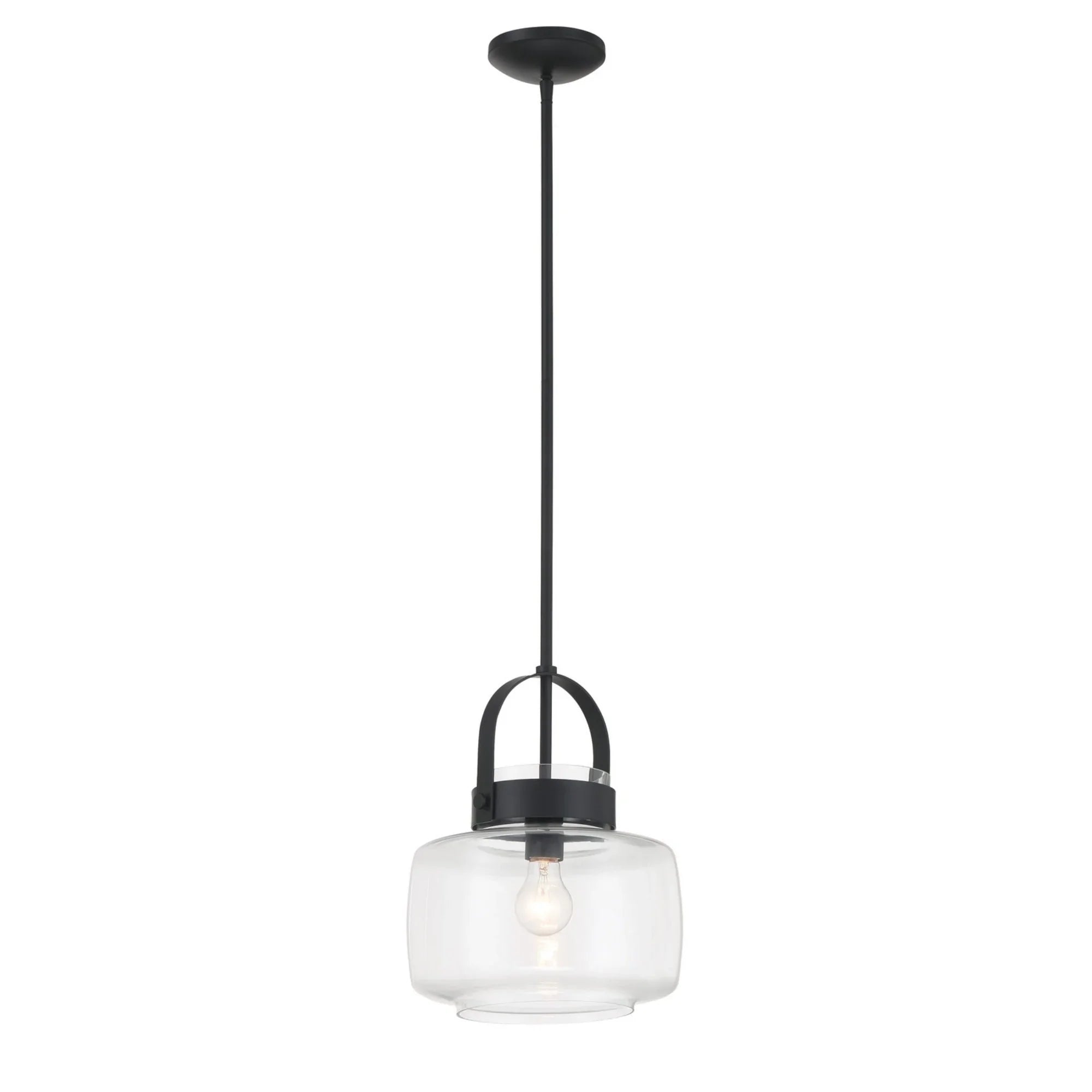 Wickglow 14" Pendant, Dark Matte Black Finish - Bees Lighting