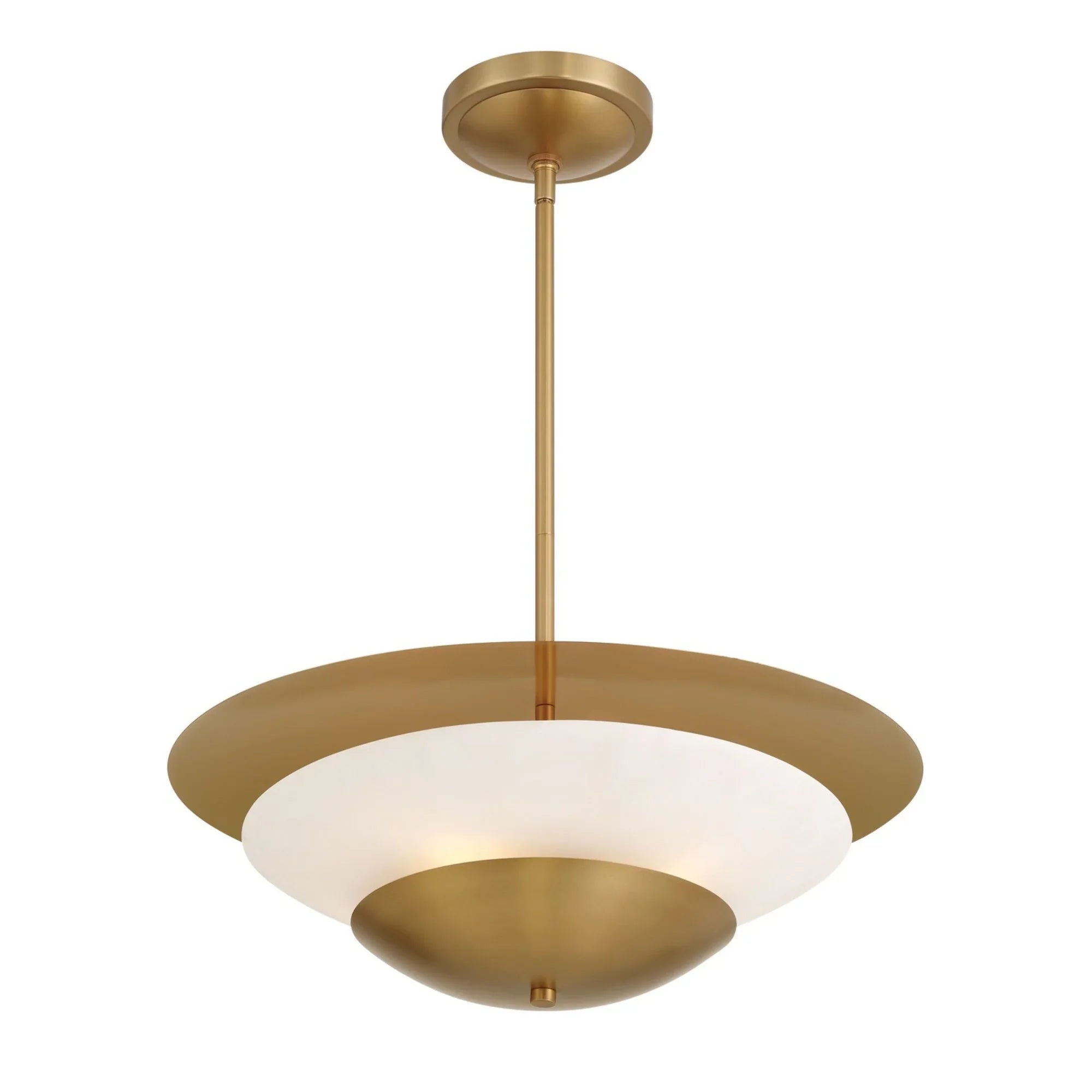 Solara 24" 4-Light Pendant, Legacy Brass Finish - Bees Lighting