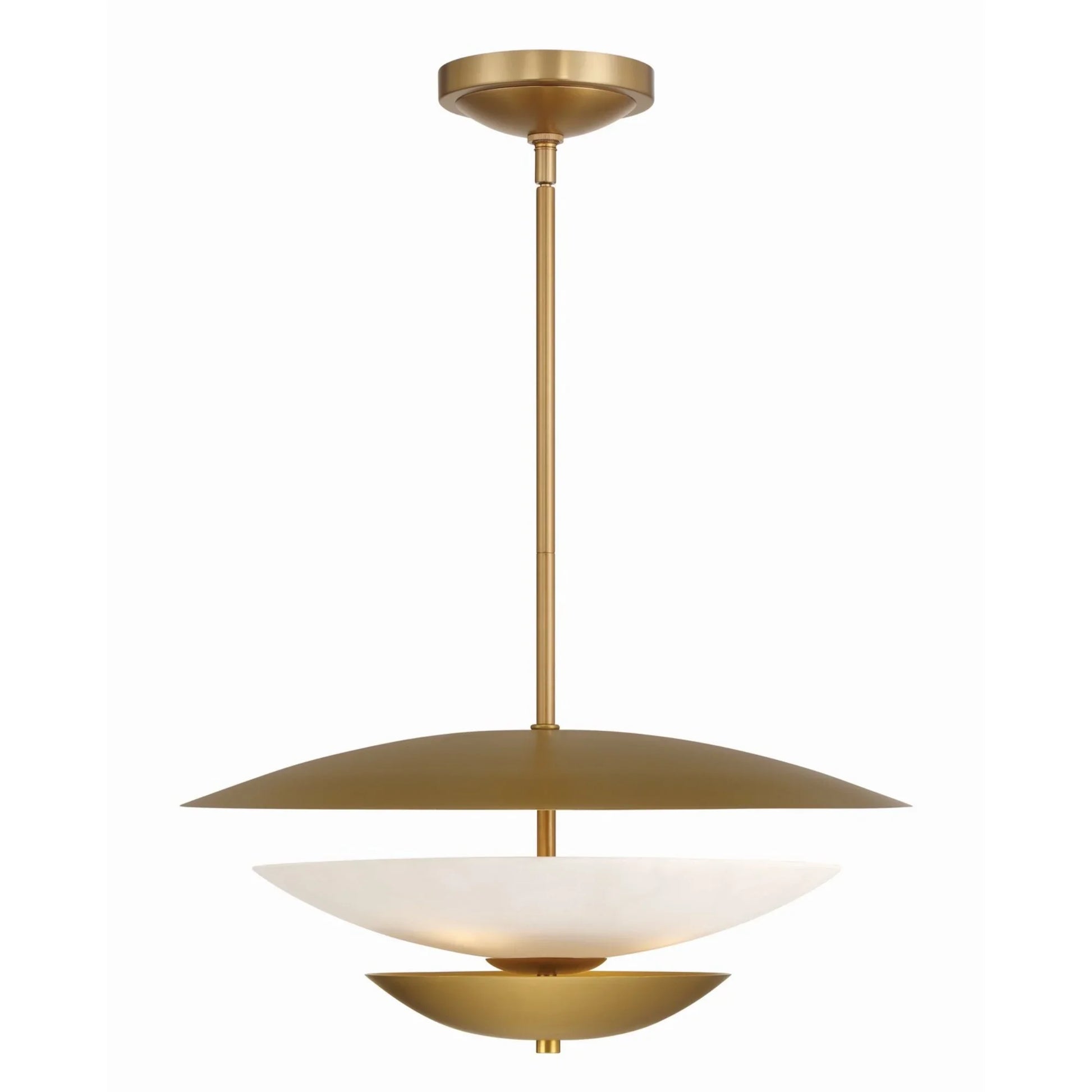 Solara 24" 4-Light Pendant, Legacy Brass Finish - Bees Lighting