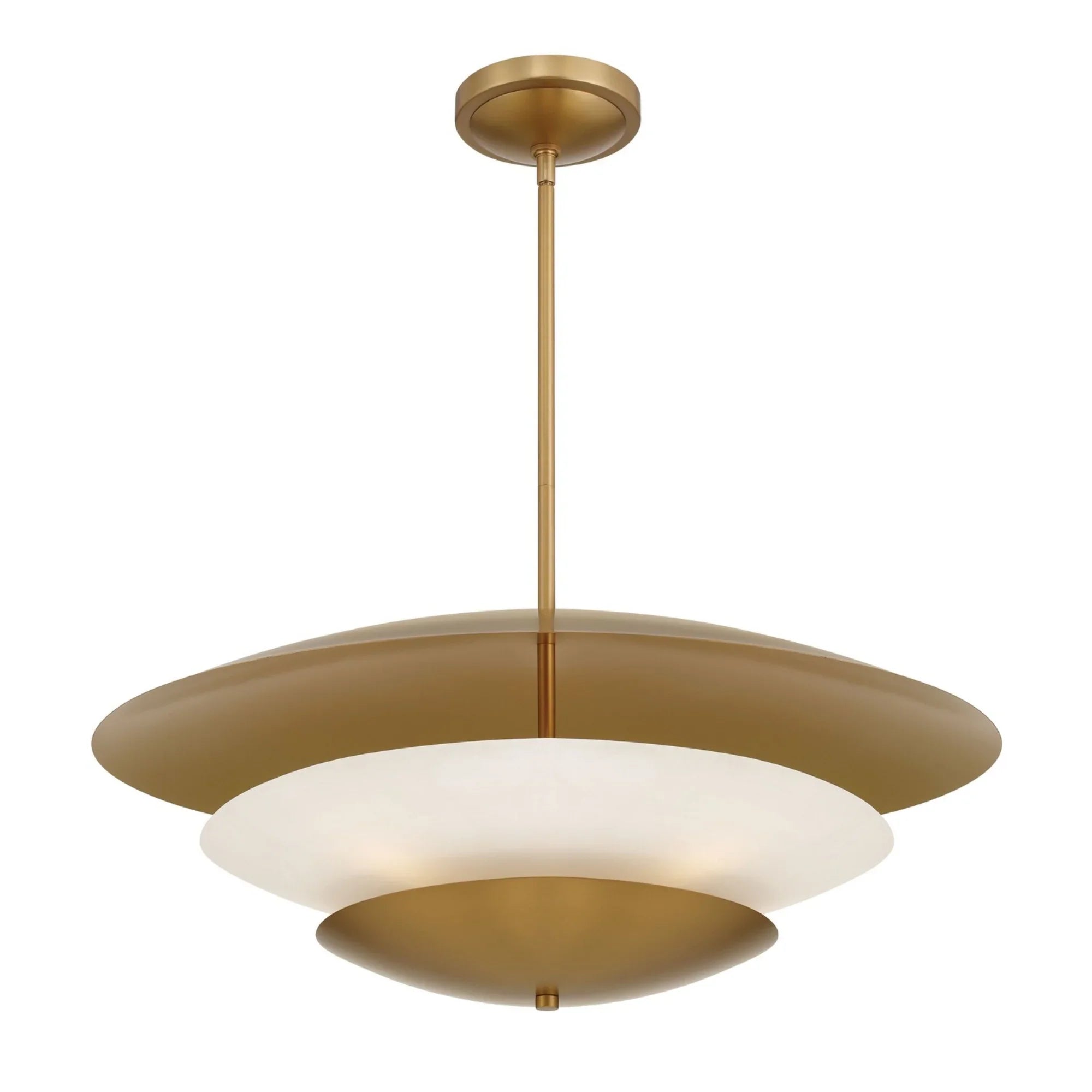Solara 32" 5-Light Pendant, Legacy Brass Finish - Bees Lighting