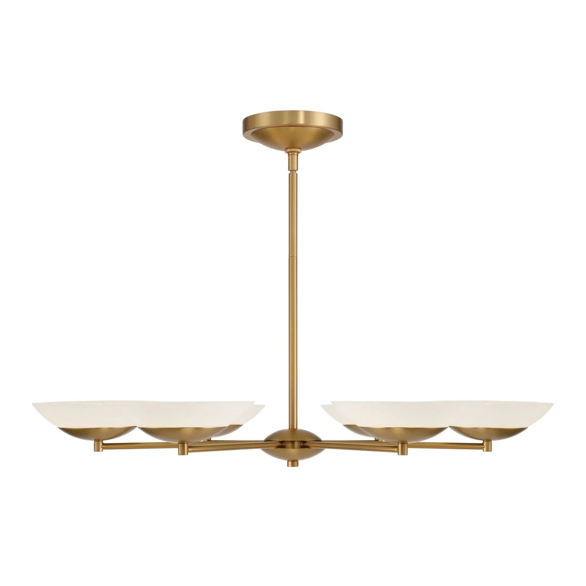 Solara 6-Light 36" LED Chandelier, Legacy Brass Finish - Bees Lighting