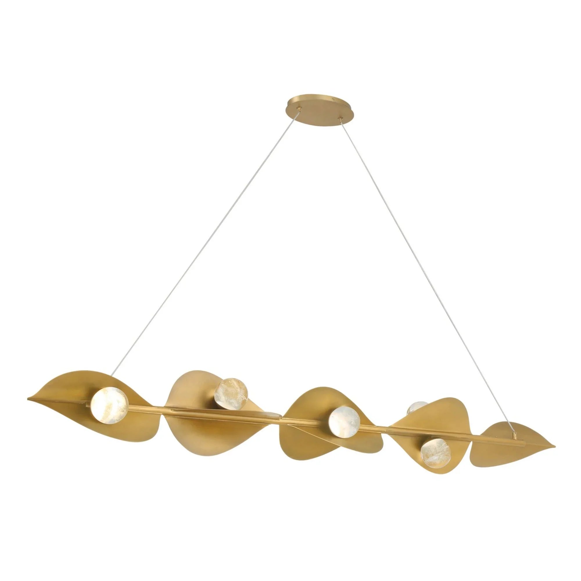 Pod 62" LED Island Light, Legacy Brass Finish - Bees Lighting