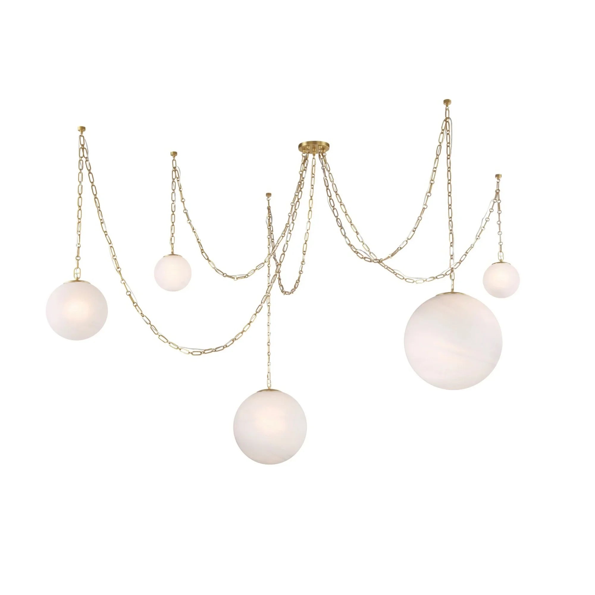 Marbelle 85" 2-Light Pendant, Legacy Brass Finish - Bees Lighting