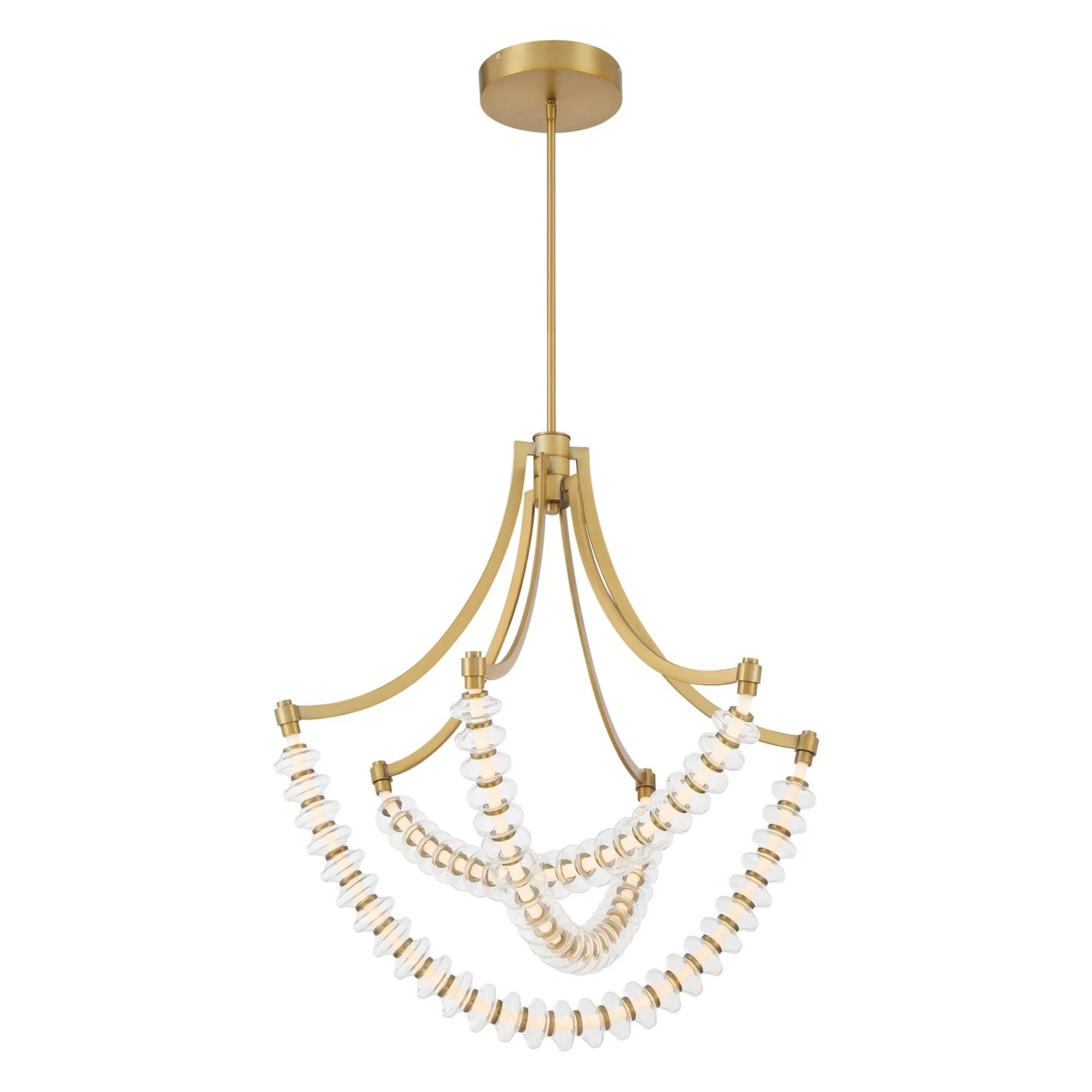 Pearl 30" LED Chandelier, Legacy Brass Finish - Bees Lighting