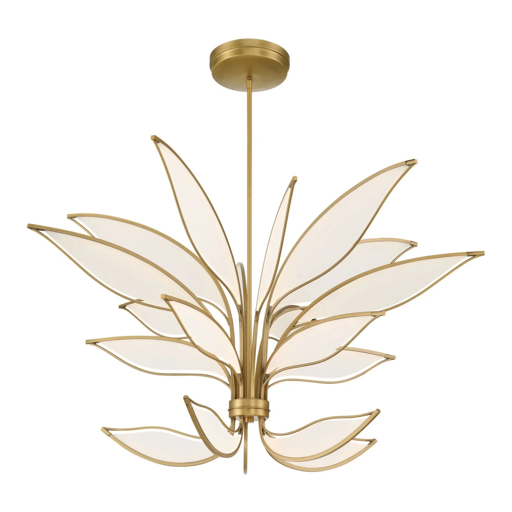 Papilio 46" LED Chandelier, Legacy Brass Finish - Bees Lighting