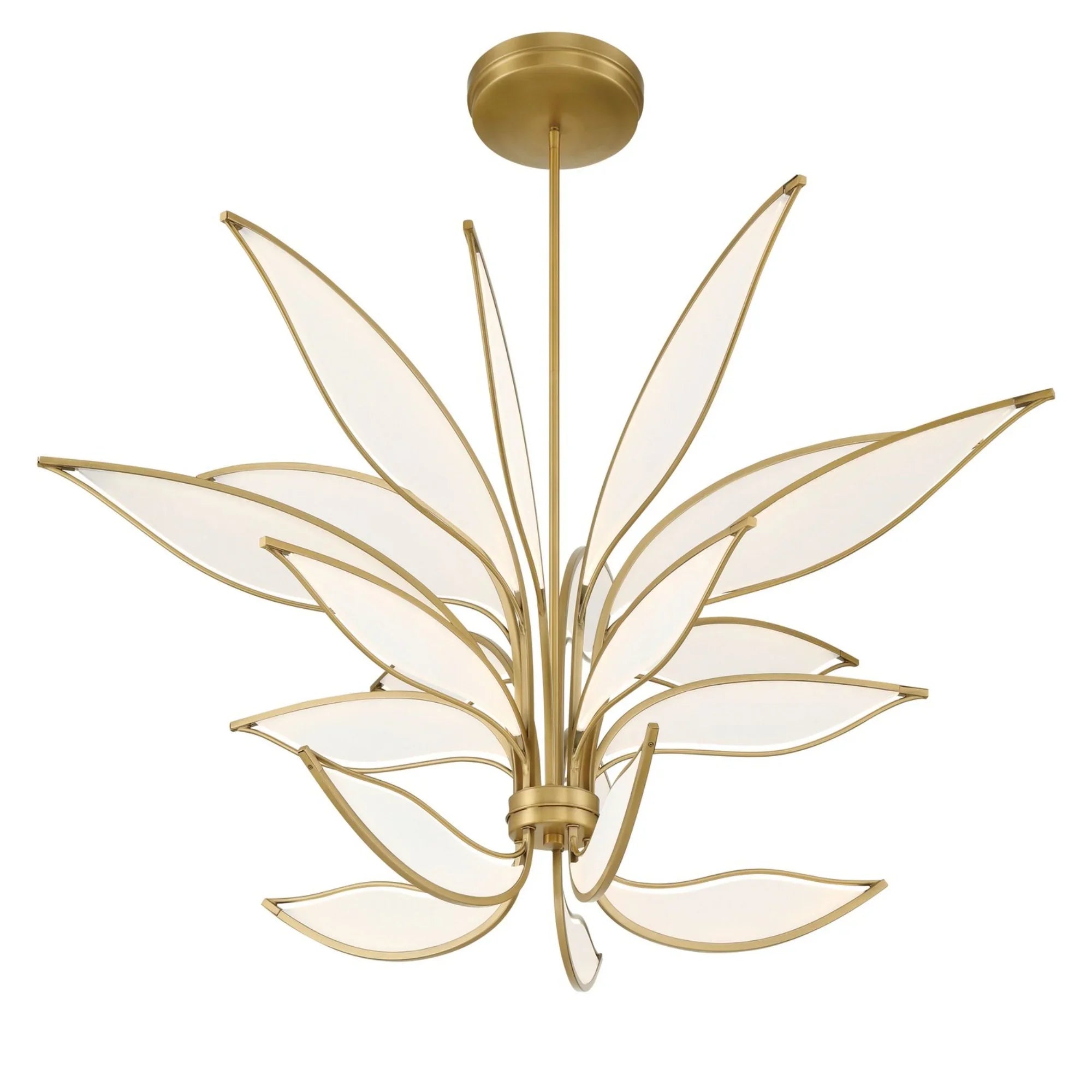 Papilio 46" LED Chandelier, Legacy Brass Finish - Bees Lighting