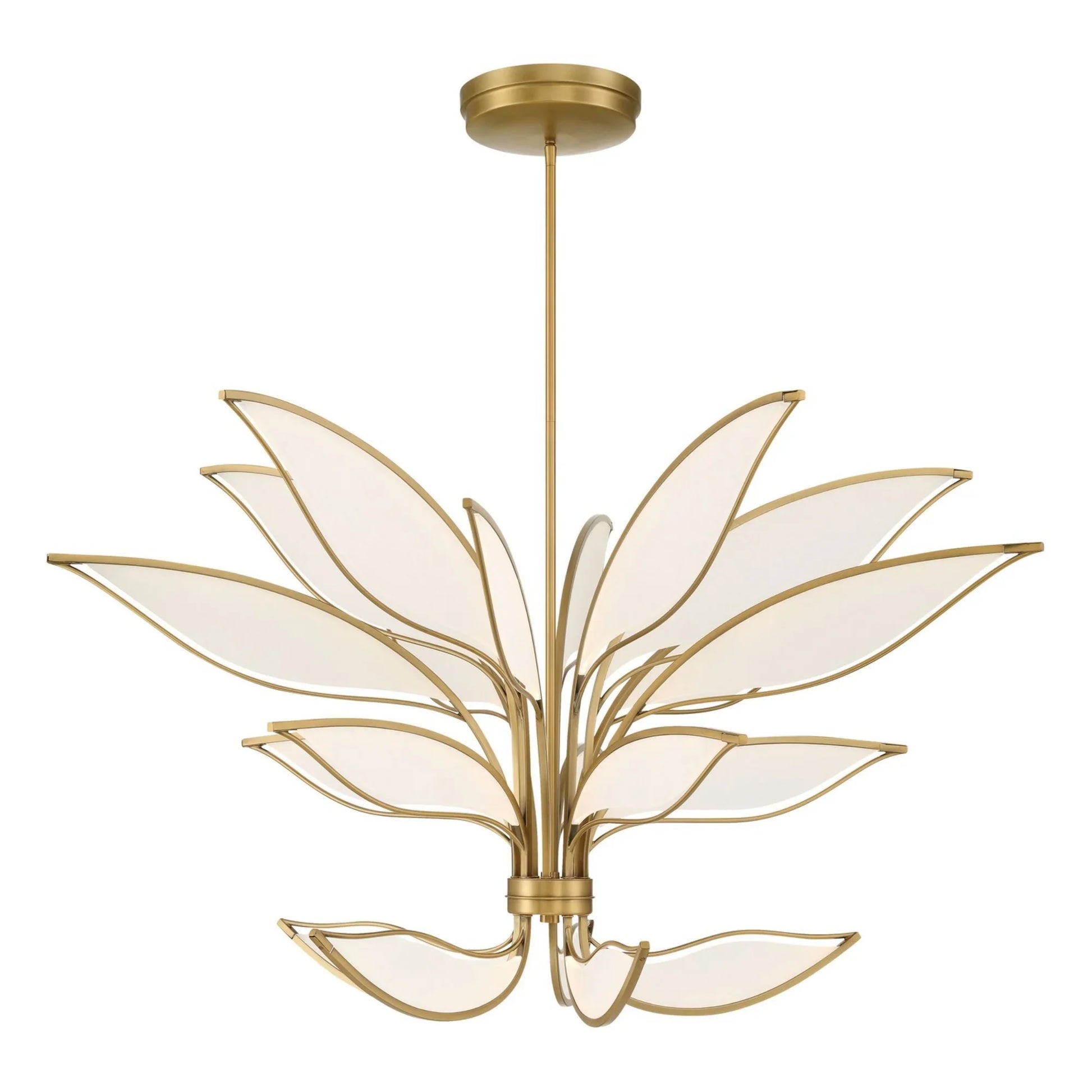 Papilio 46" LED Chandelier, Legacy Brass Finish - Bees Lighting
