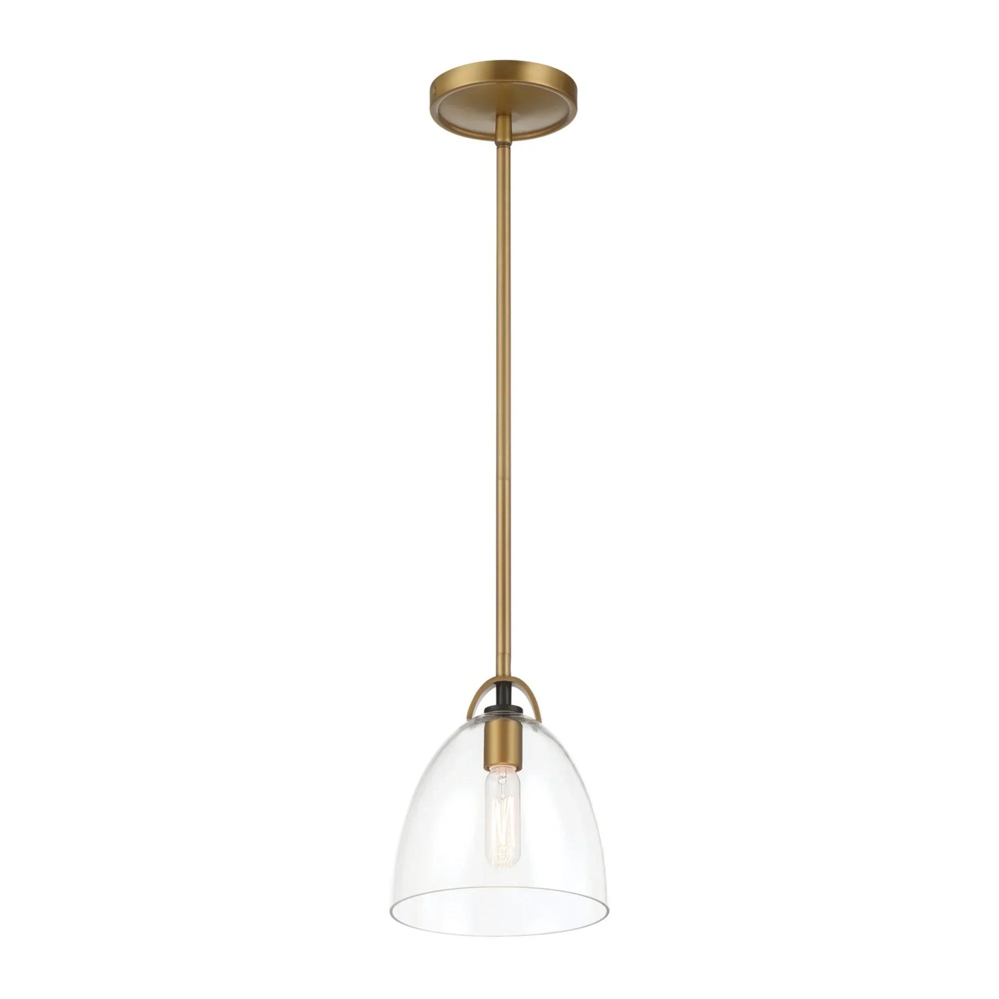 Sommersby 9" Pendant, Legacy Brass & Matte Coal Finish - Bees Lighting