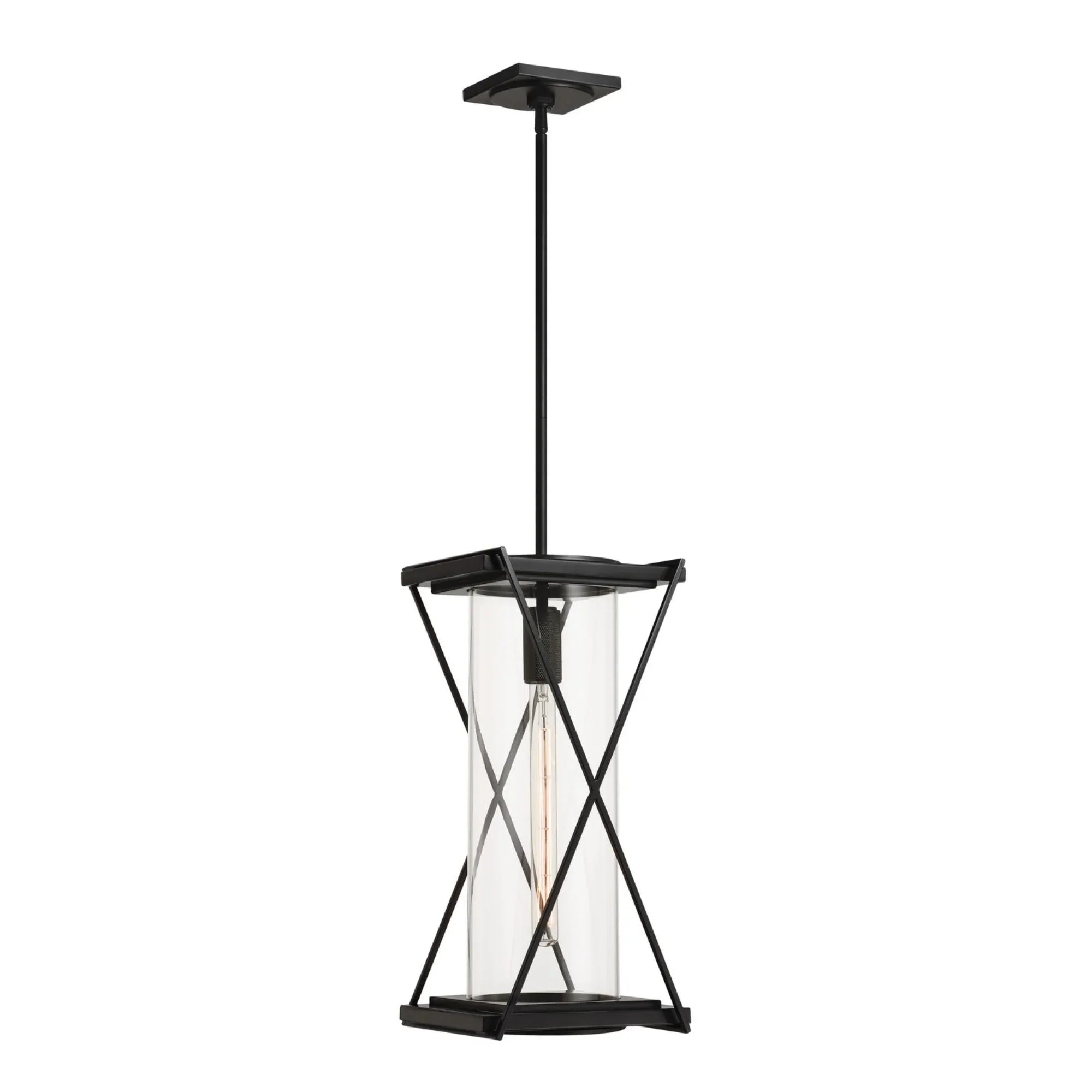 Rockhill 10" Outdoor Pendant, Dark Matte Black Finish - Bees Lighting