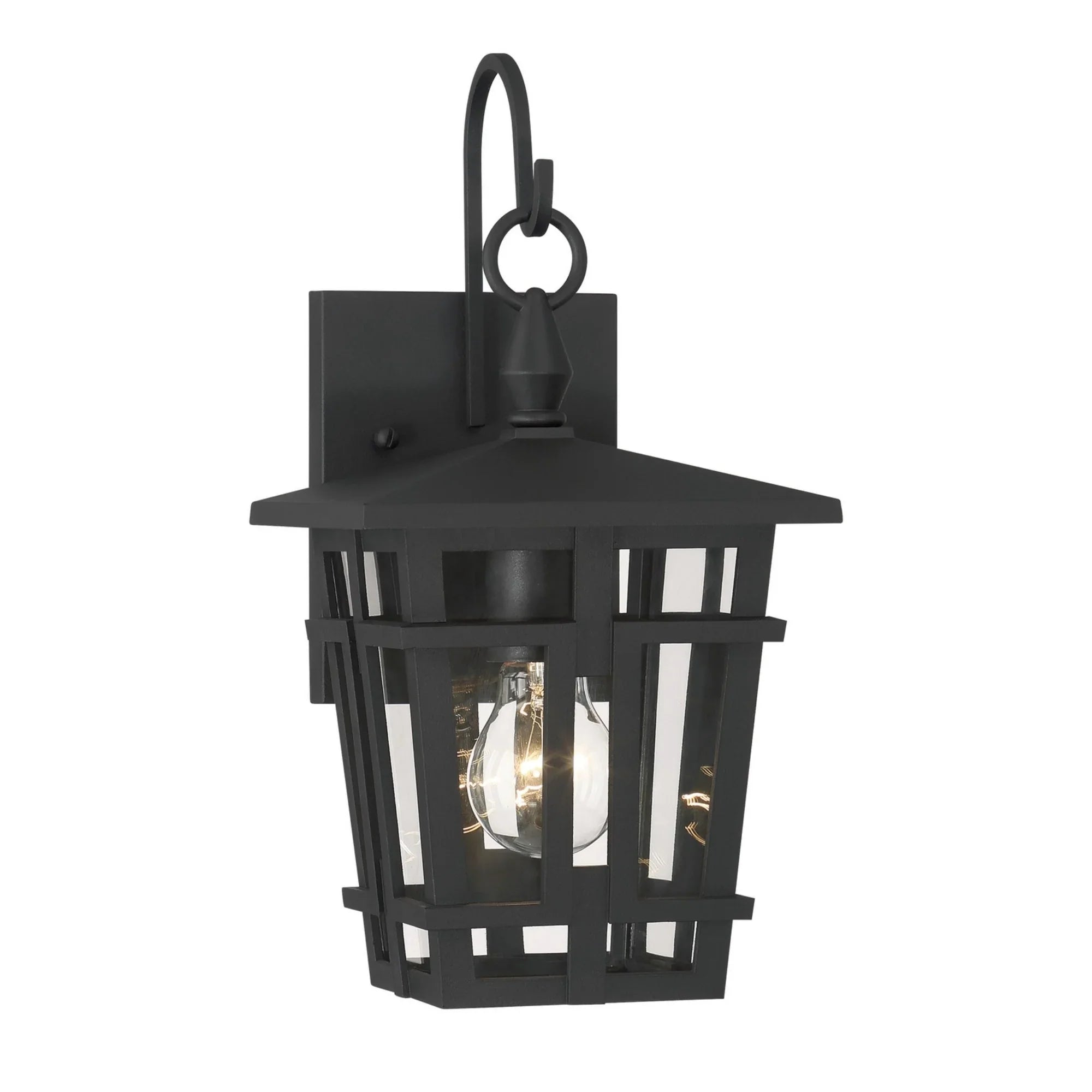 Fieldstone 14" Outdoor Wall Sconce, Sand Coal Finish - Bees Lighting