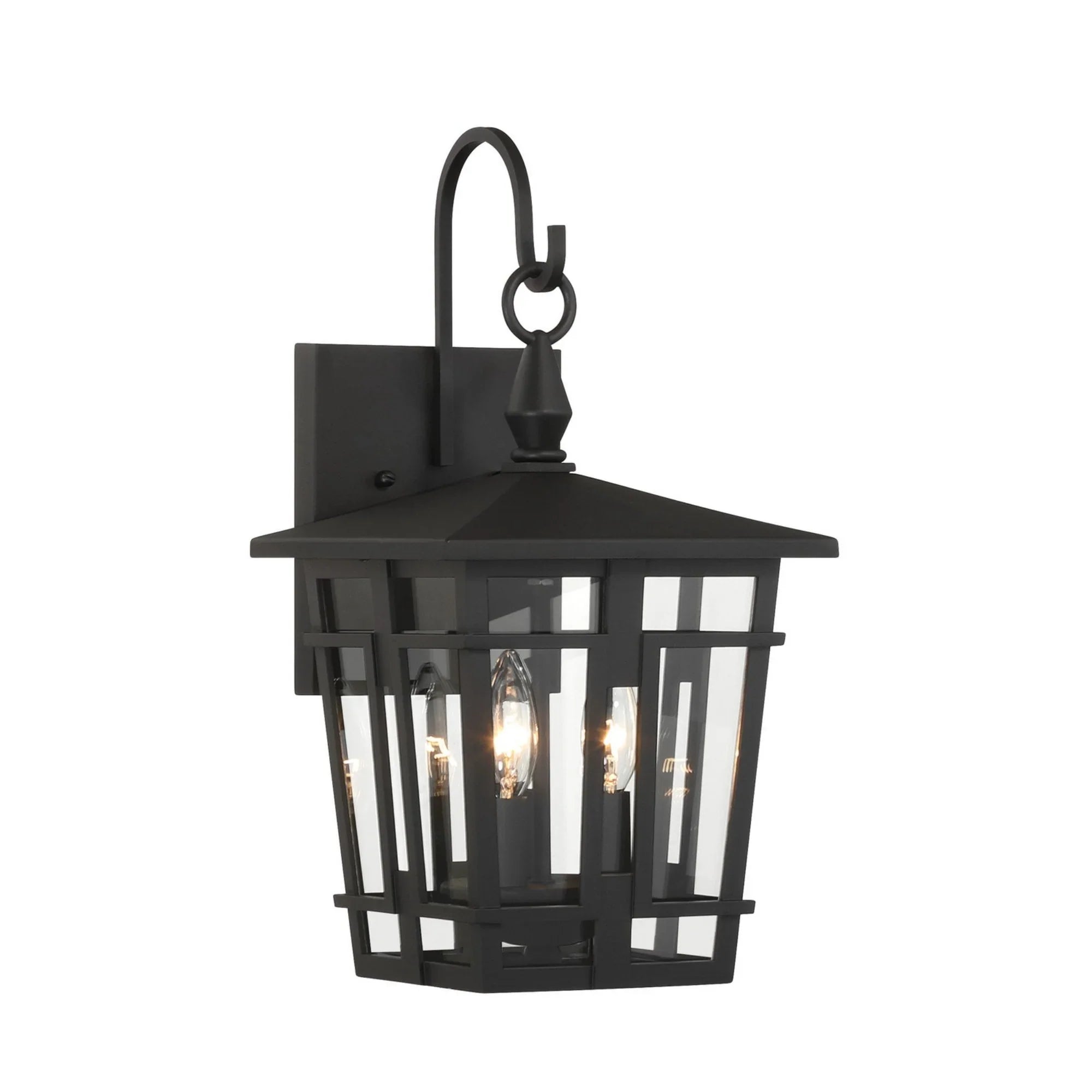 Fieldstone 18" 3-Light Outdoor Wall Sconce, Sand Coal Finish - Bees Lighting
