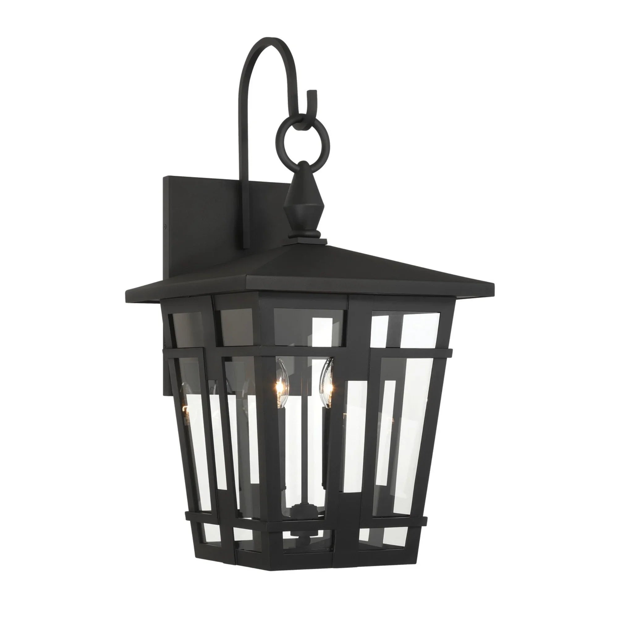 Fieldstone 32" 4-Light Outdoor Wall Sconce, Sand Coal Finish - Bees Lighting