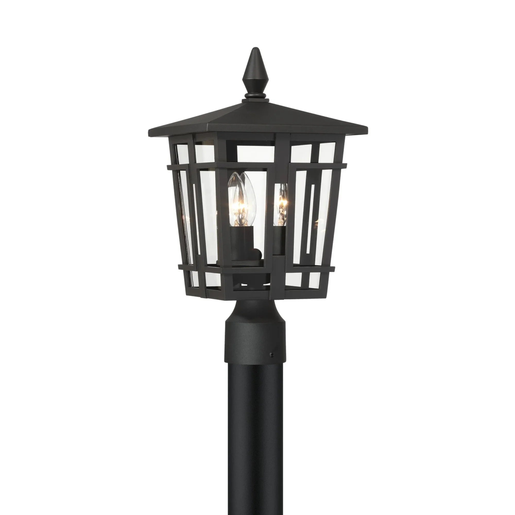 Fieldstone 17" 3-Light Outdoor Post Mount, Sand Coal Finish - Bees Lighting