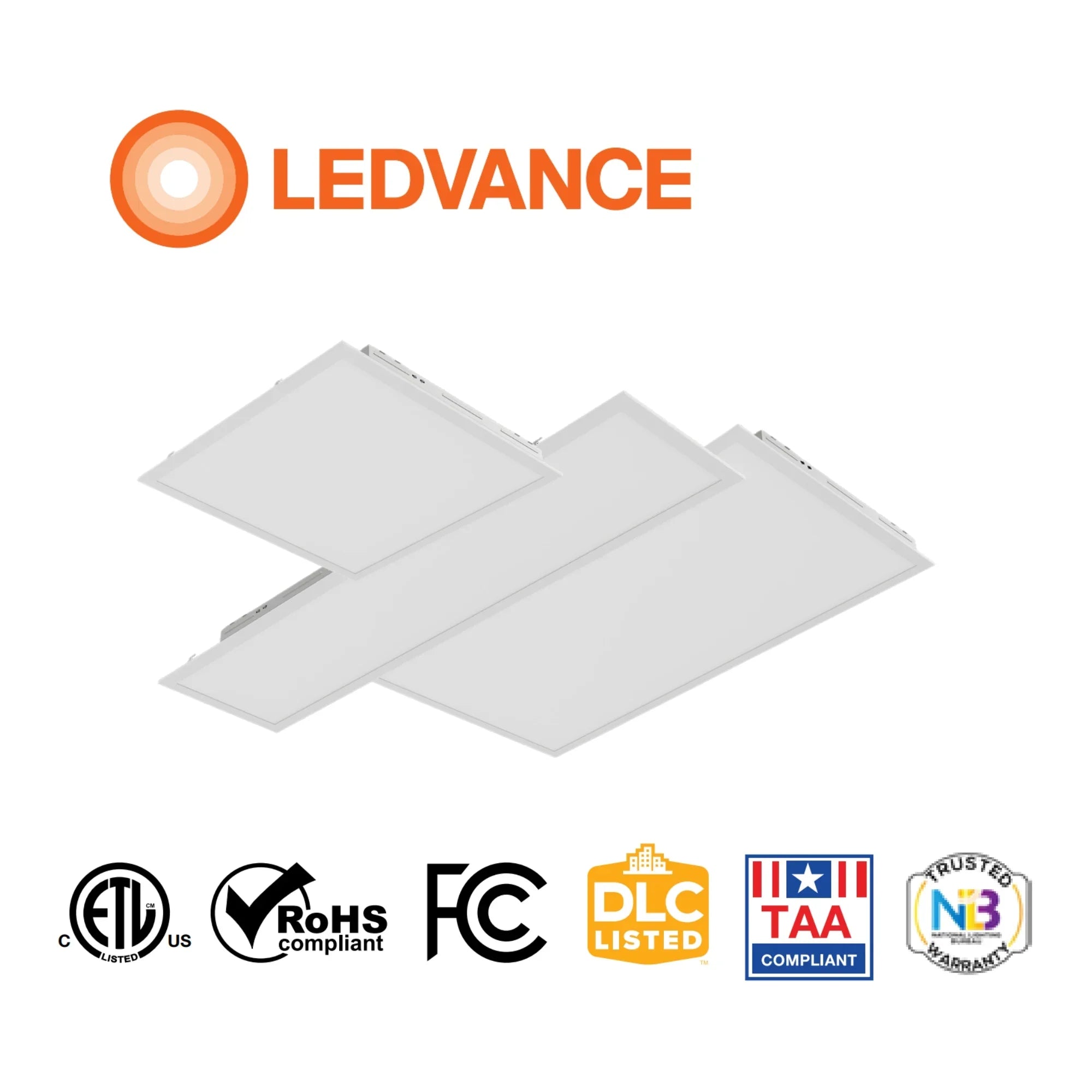 2x4 LED Flat Panel Light, 27W, 3750 Lumens, 35K/40K/50K, 120-277V