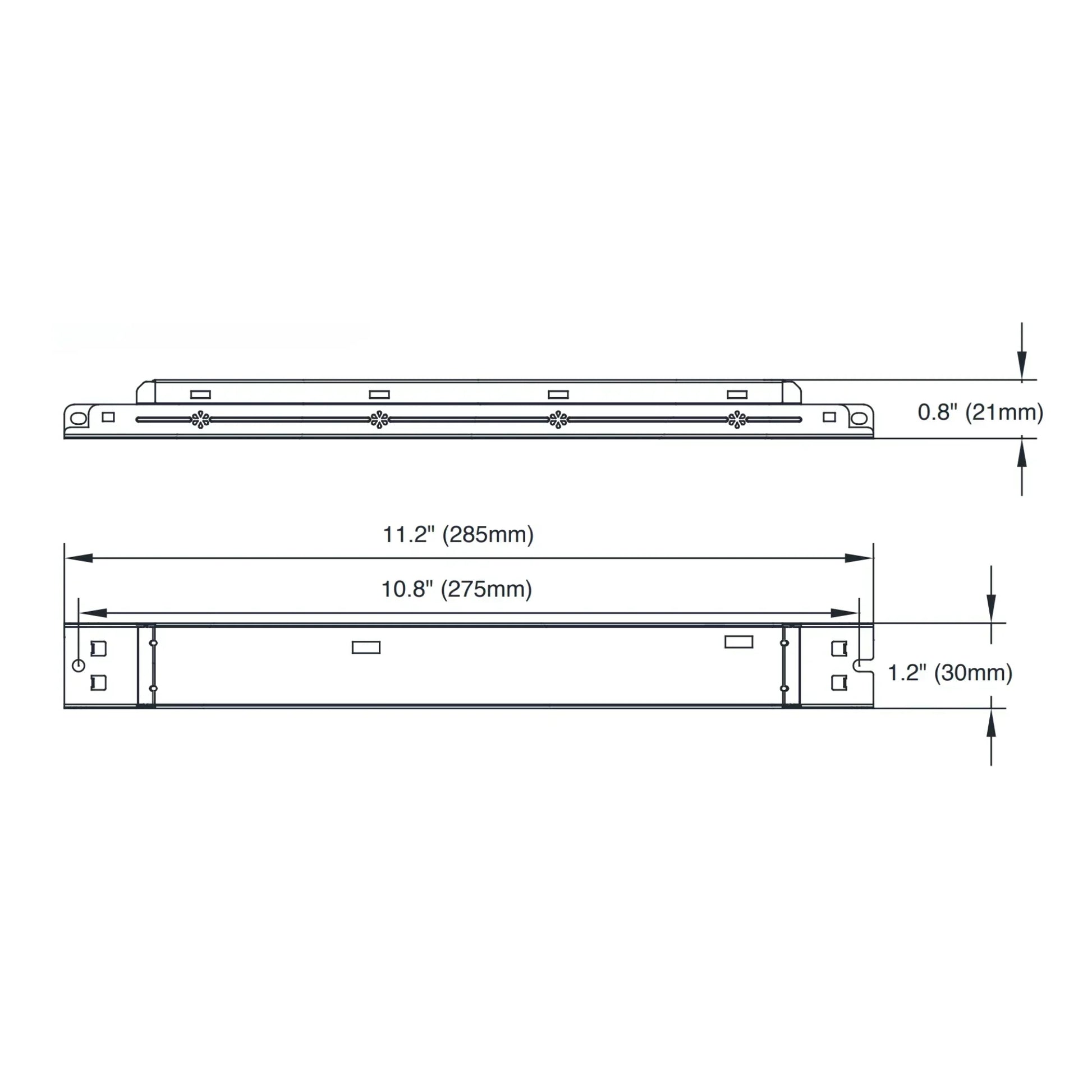 2ft Magnetic Linear Retrofit Kit, 2080/2720/3200 Lumens, 35K/40K/50K, 120-347V - Bees Lighting