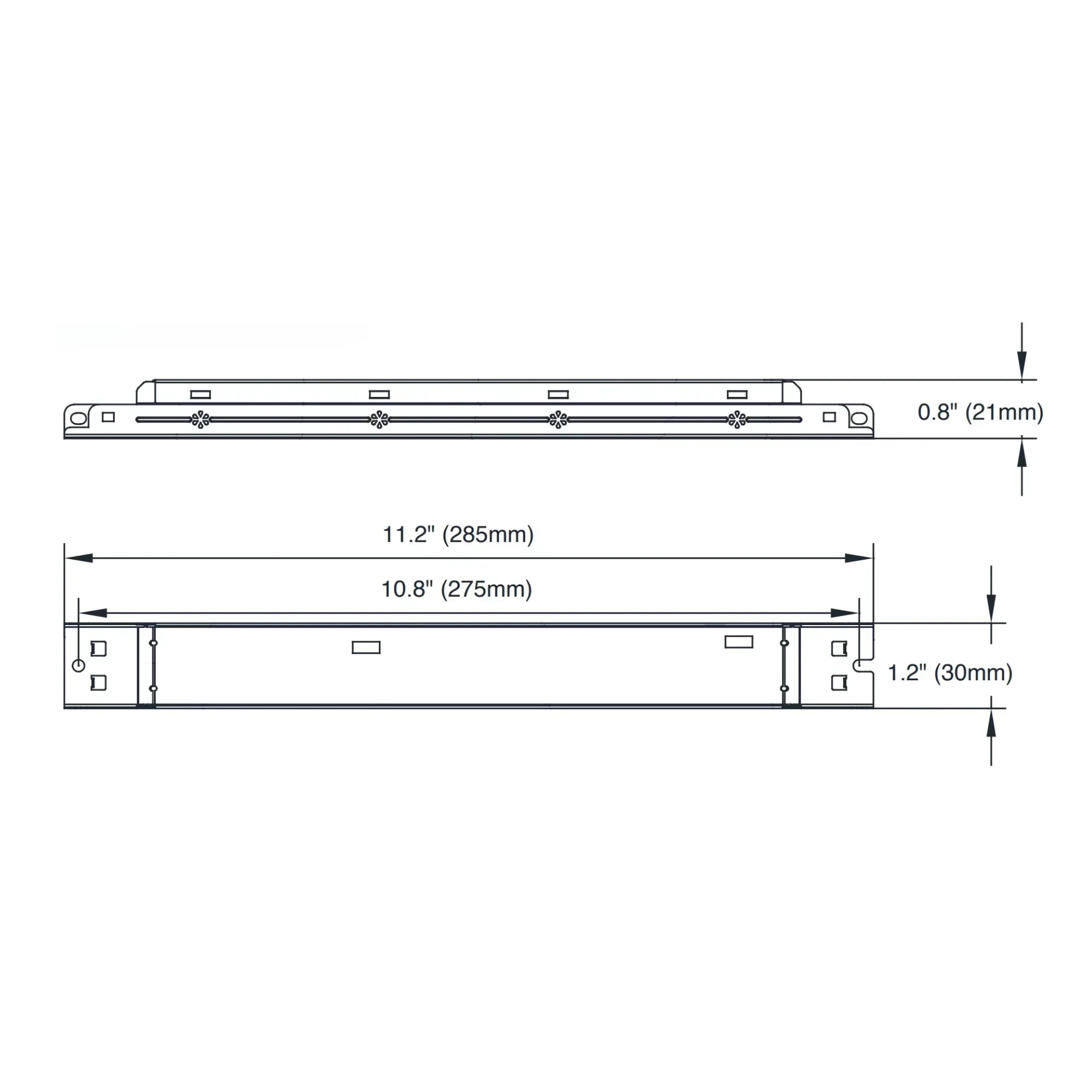 2ft Magnetic Linear Retrofit Kit, 2080/2720/3200 Lumens, 35K/40K/50K, 120-347V - Bees Lighting