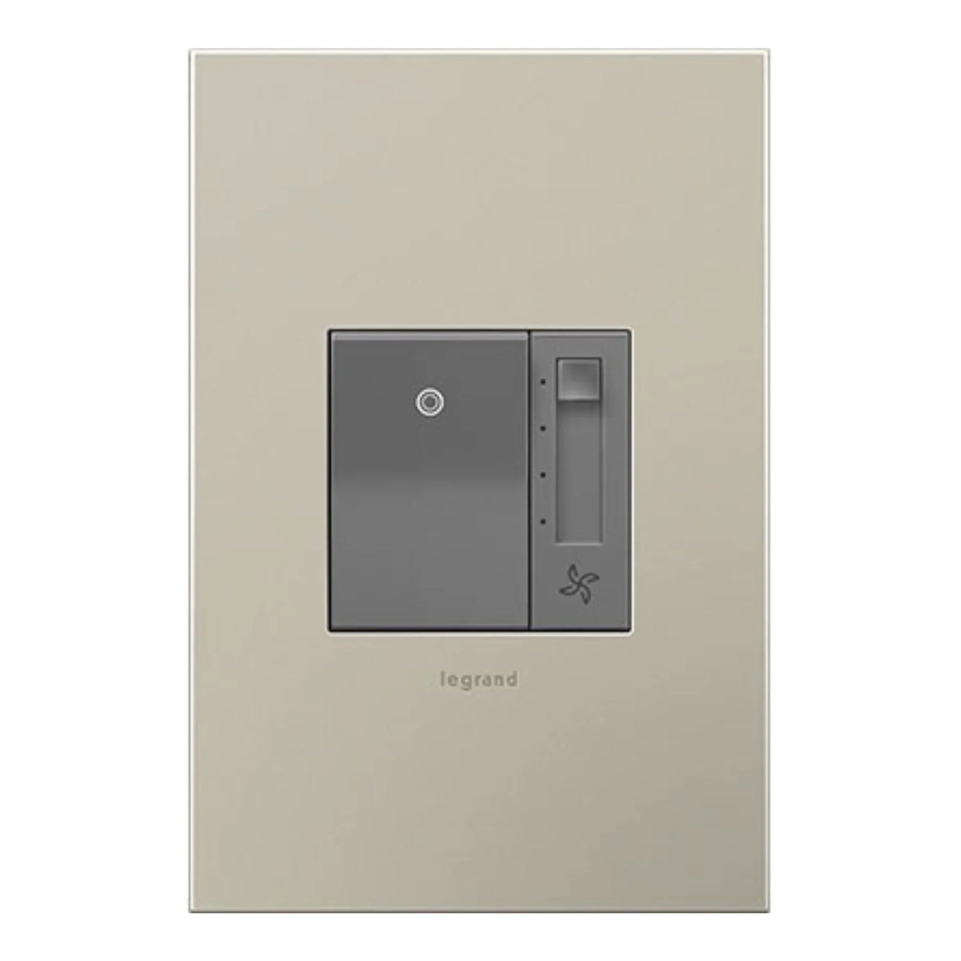 adorne 1.6-Amp Paddle Fan Speed Control Switch, Single Pole/3-Way, Magnesium - Bees Lighting