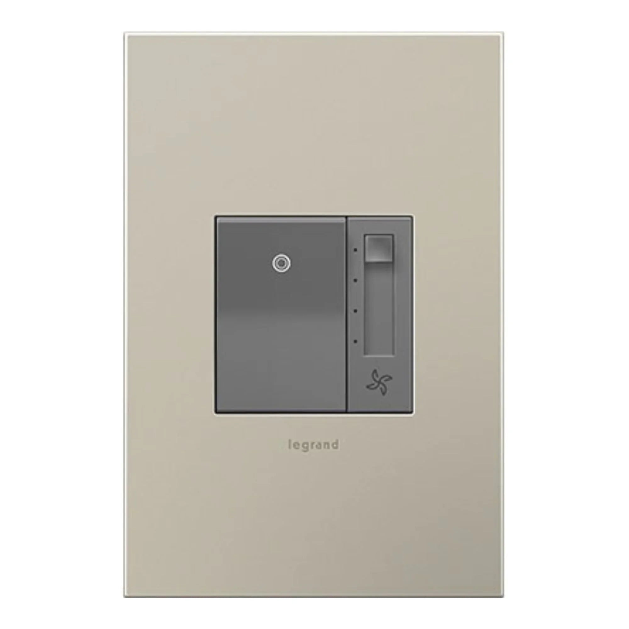 adorne 1.6-Amp Paddle Fan Speed Control Switch, Single Pole/3-Way, Magnesium - Bees Lighting