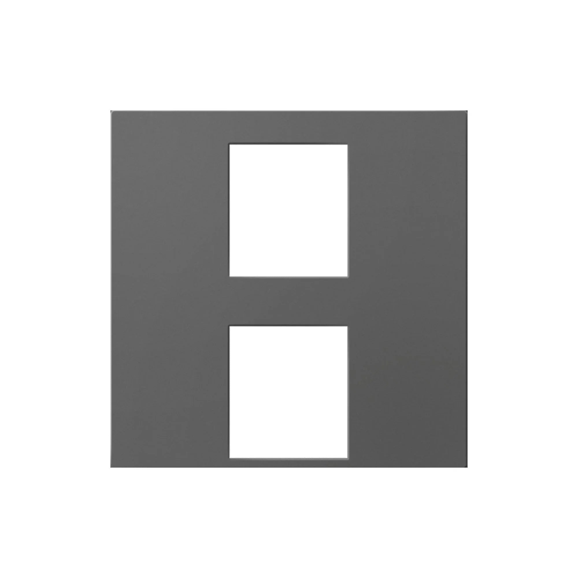 adorne 2-Port Keystone Wall Frame, Magnesium - Bees Lighting