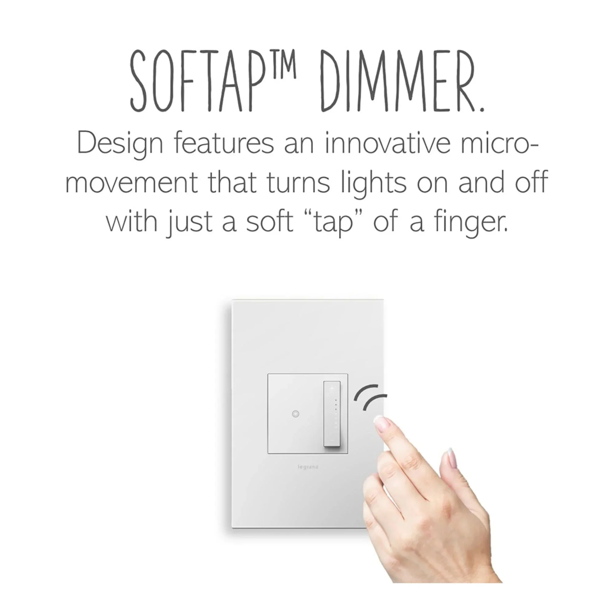 adorne SofTap Tru-Universal Dimmer Switch, 450-Watt LED, Single Pole/3-Way, White - Bees Lighting