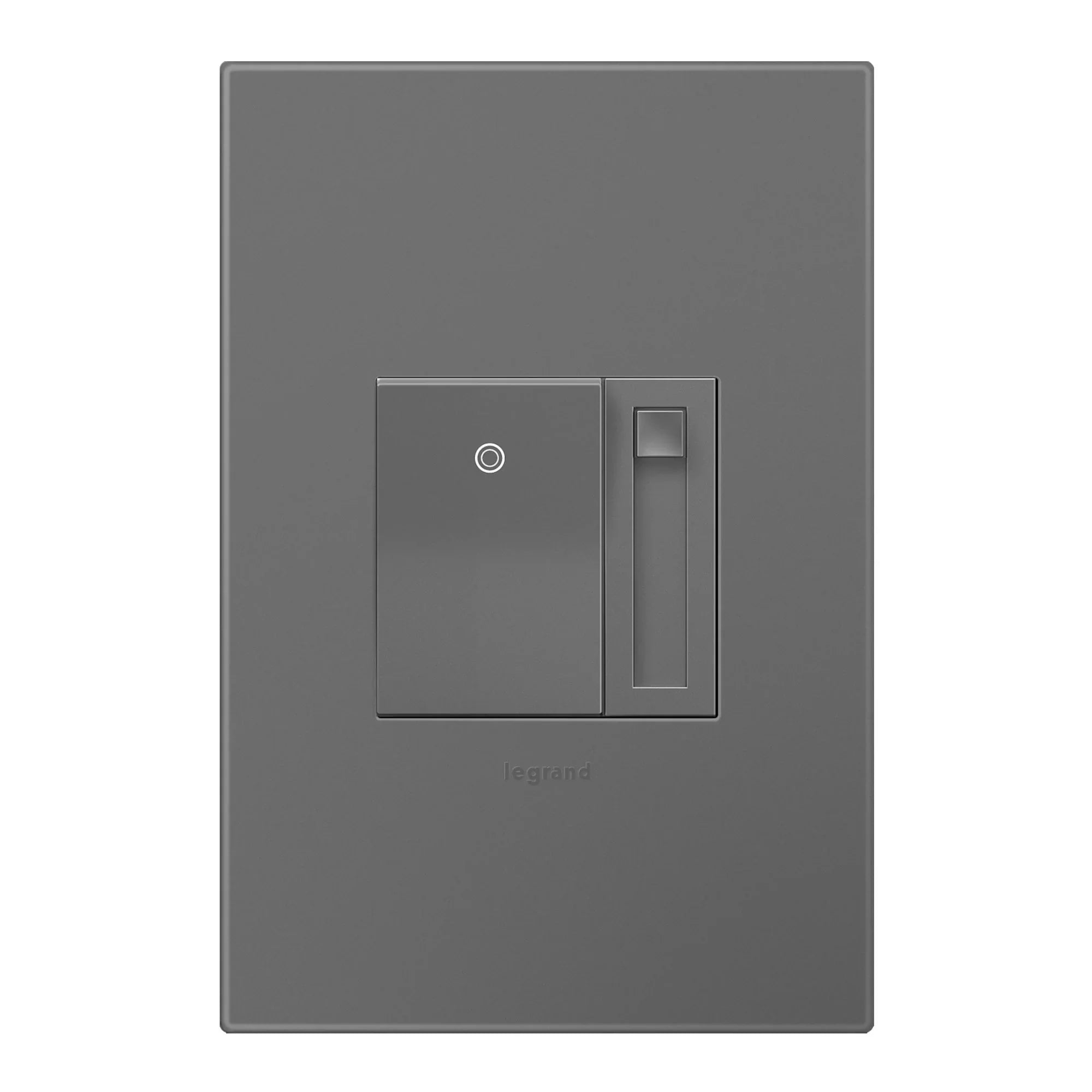 Adorne 0-10V Fluorescent/LED Paddle Dimmer, Single Pole/3-Way, Magnesium - Bees Lighting