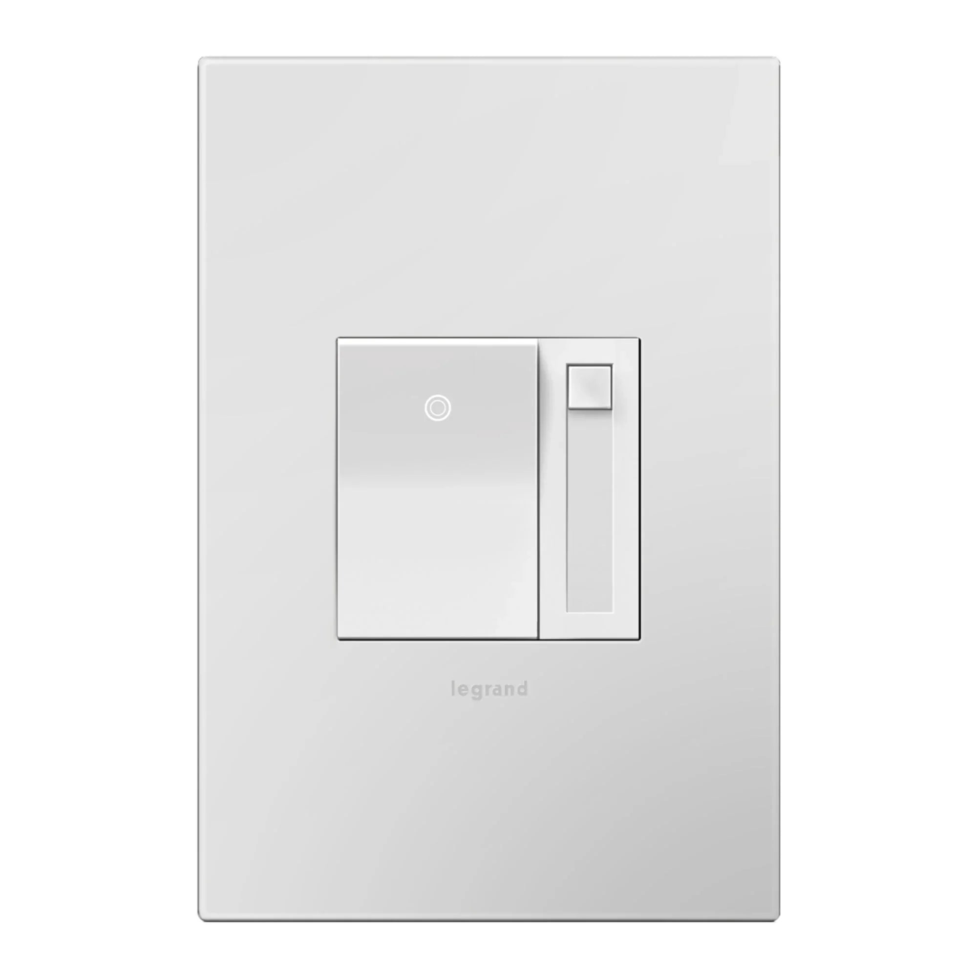 Adorne 0-10V Fluorescent/LED Paddle Dimmer, Single Pole/3-Way, White - Bees Lighting