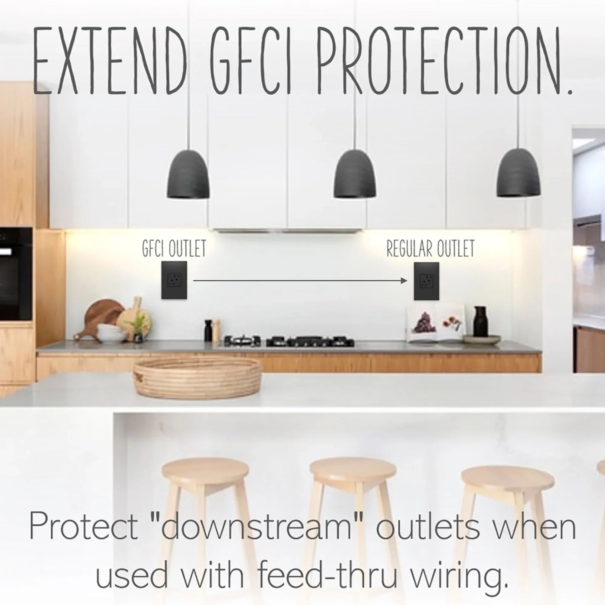 adorne Tamper-Resistant 15A Duplex Self-Test GFCI Receptacle, Magnesium - Bees Lighting