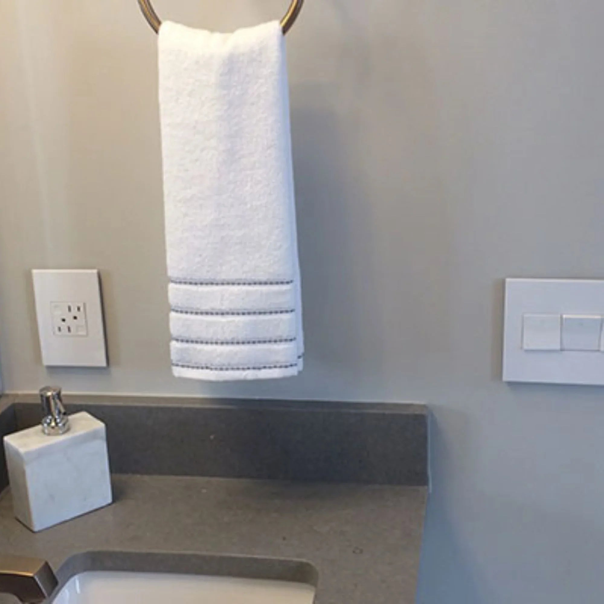 adorne Tamper-Resistant 15A Duplex Self-Test GFCI Receptacle, White - Bees Lighting