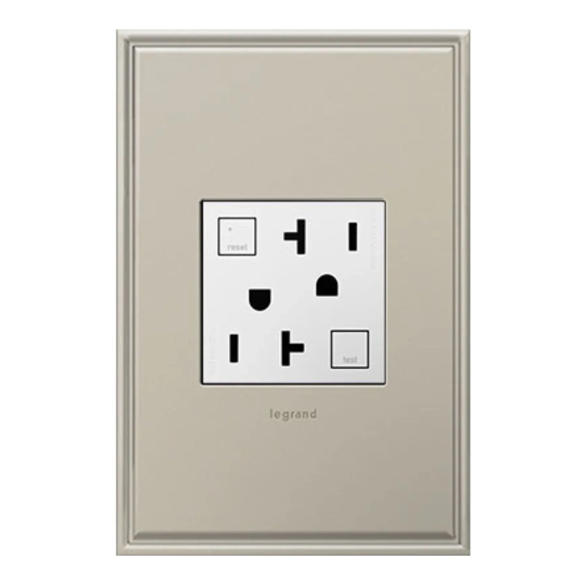 adorne Tamper-Resistant 20A Duplex Self-Test GFCI Receptacle, White - Bees Lighting