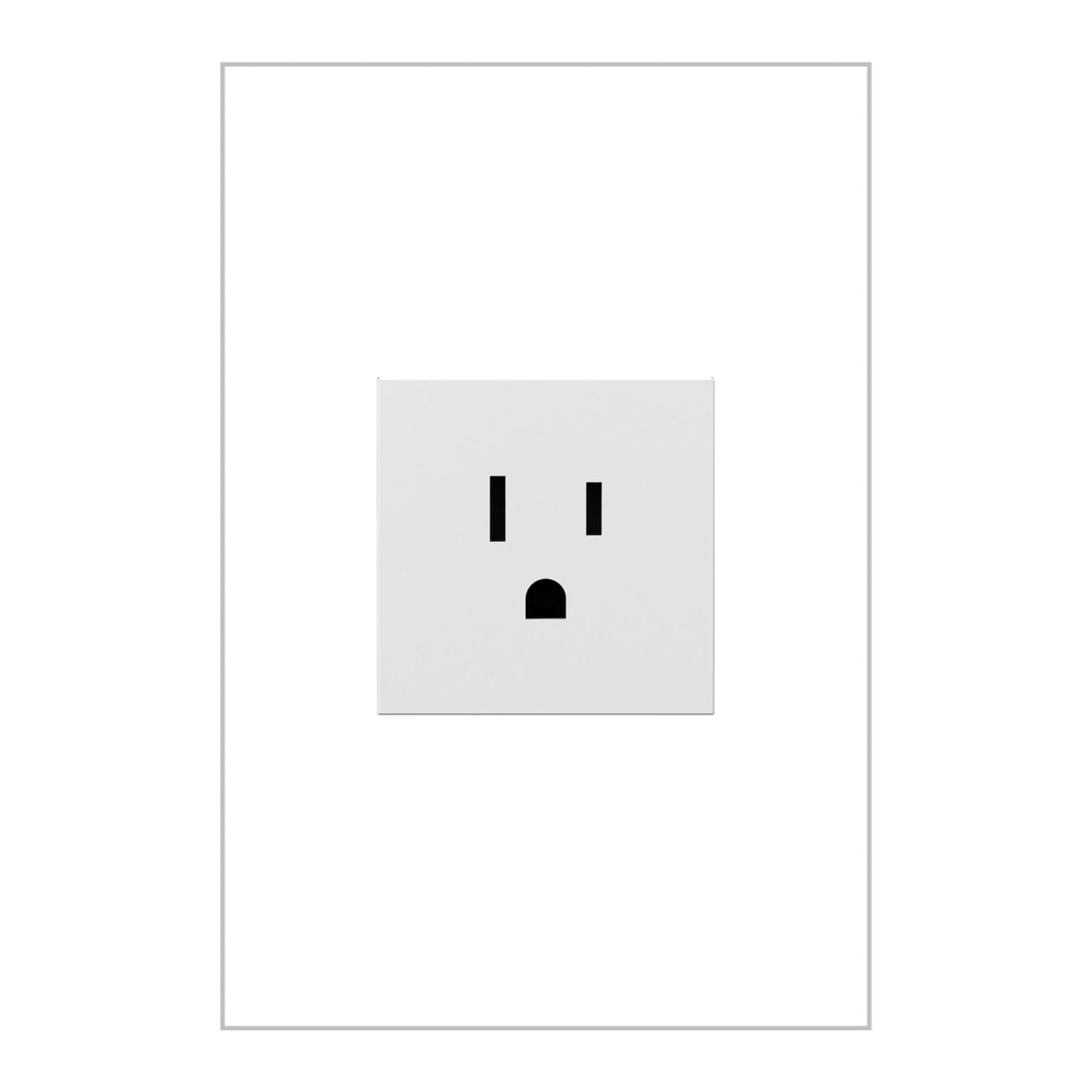 adorne 15A Single Tamper-Resistant Outlet, White - Bees Lighting