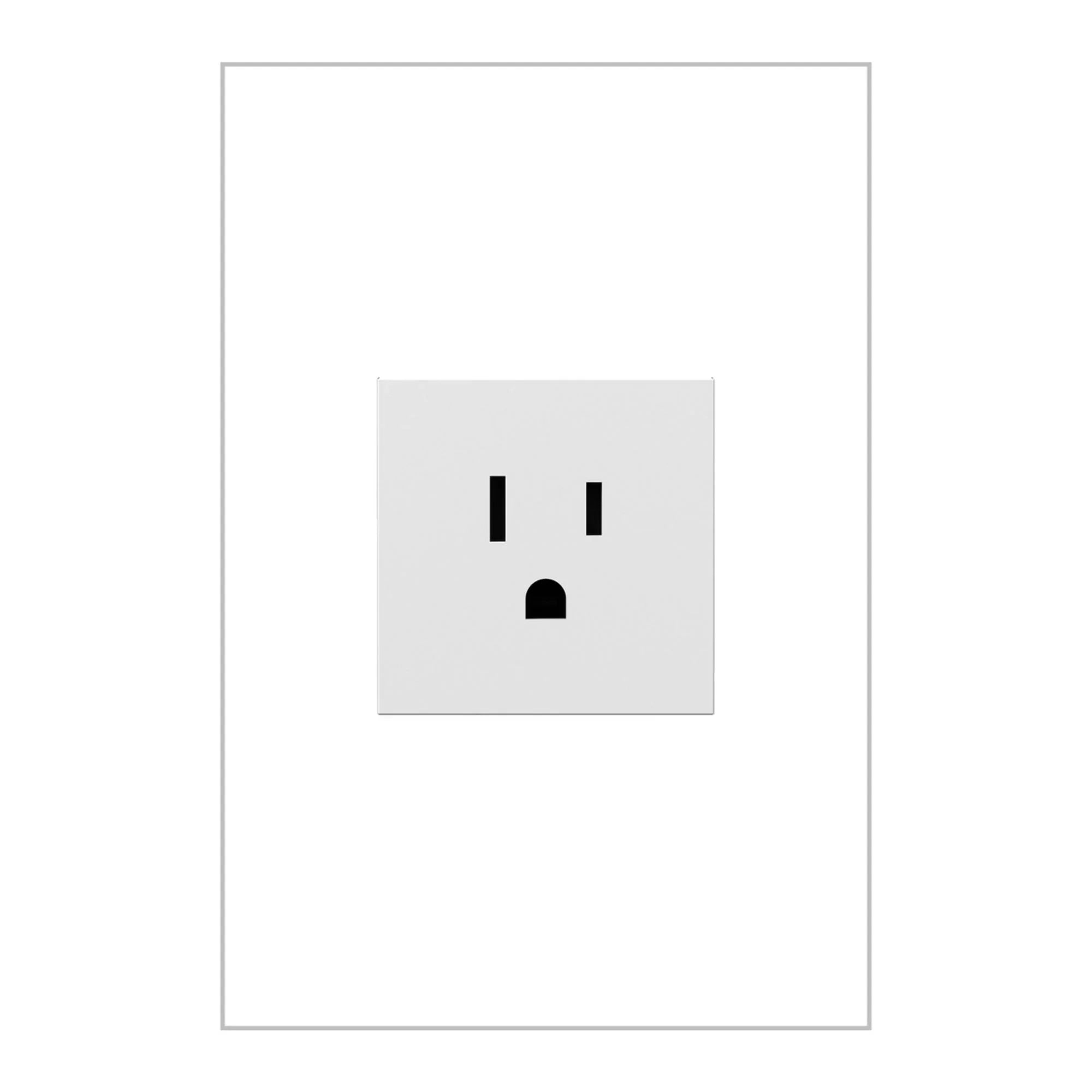 adorne 15A Single Tamper-Resistant Outlet, White - Bees Lighting